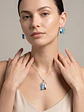 Conjunto de Plata 925 Mexicana con Detalles Turquesa - Miniatura 2