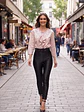 BLUSA  ENCAJE DELICADO   MODA EJECUTIVA MUJER - Miniatura 2