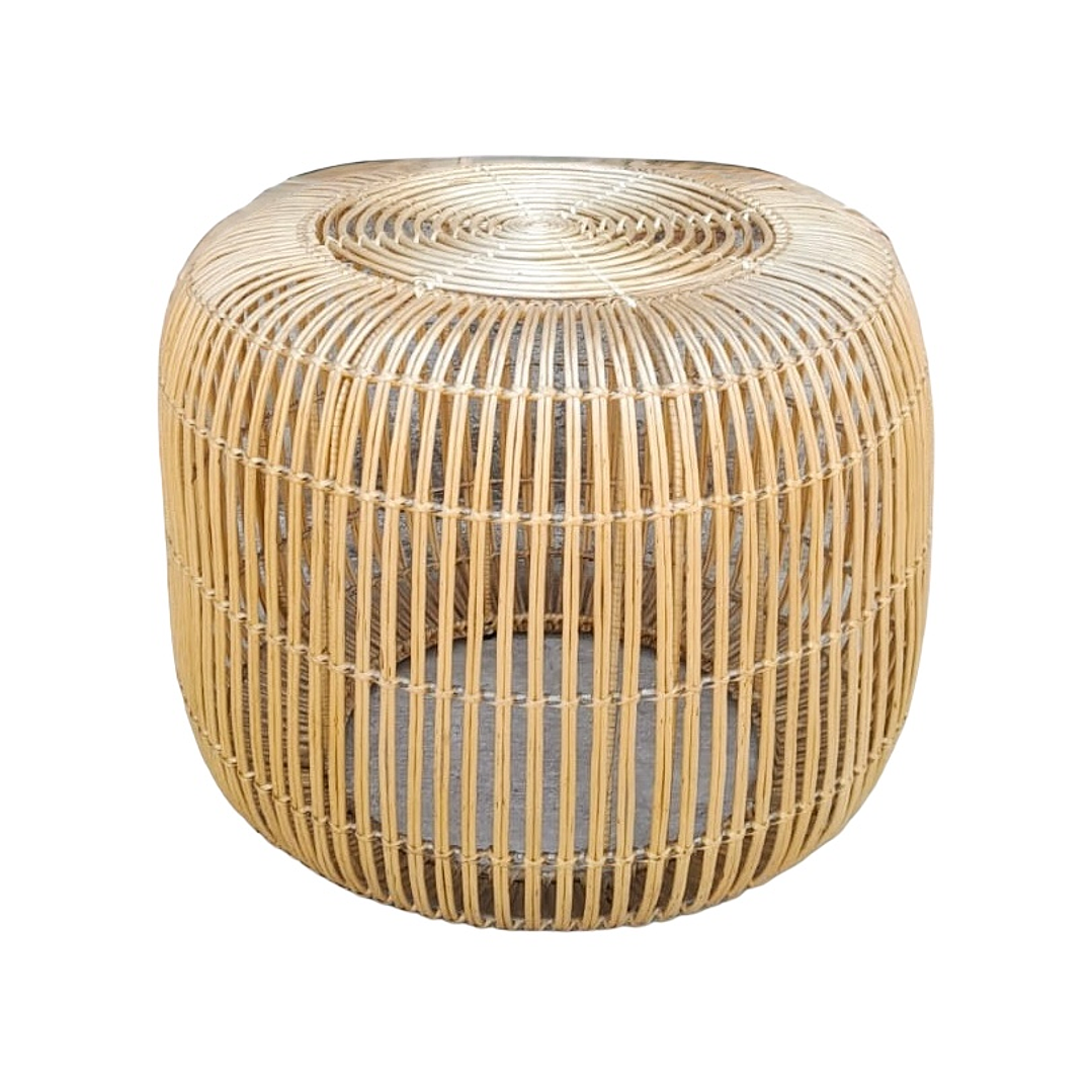 Mesa de mimbre empalizada- Miel  1