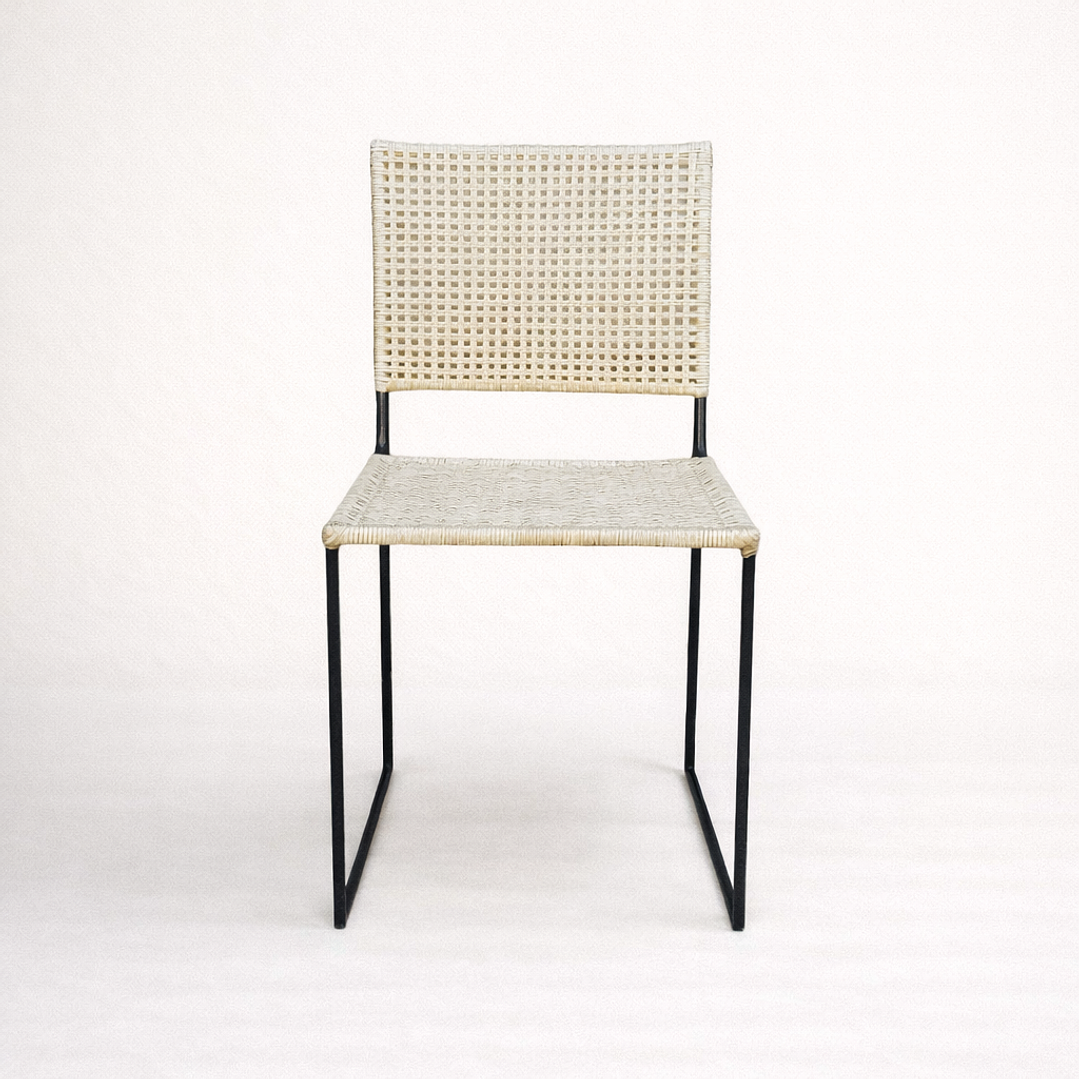 Silla de mimbre tejido especial 2