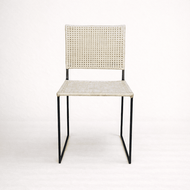 Silla de mimbre tejido especial 2