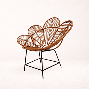 Sillón de mimbre Flor