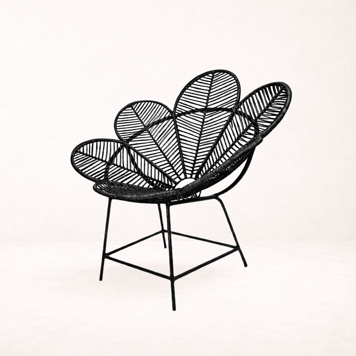 Sillón de mimbre Flor 3