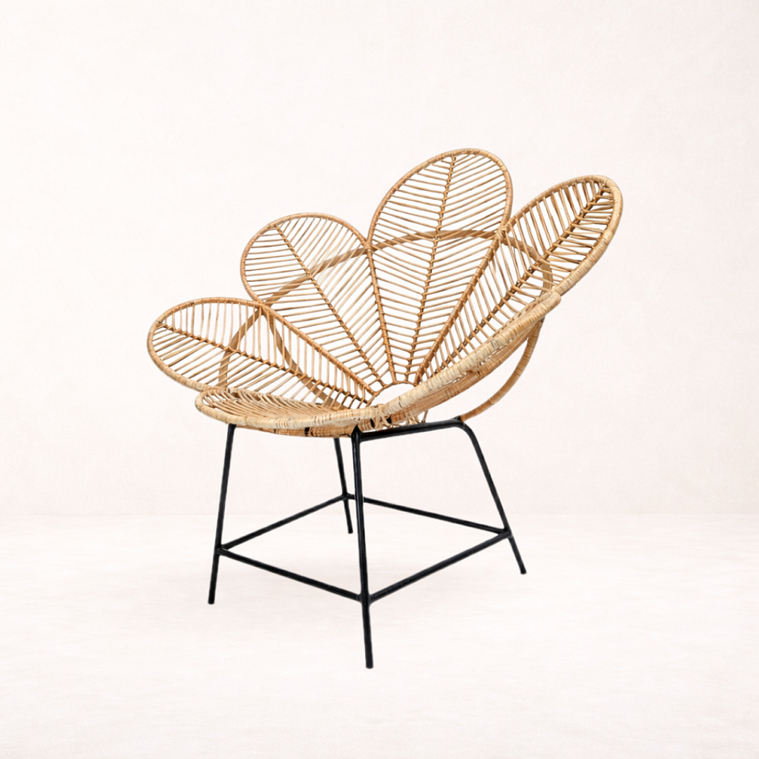 Sillón de mimbre Flor 2