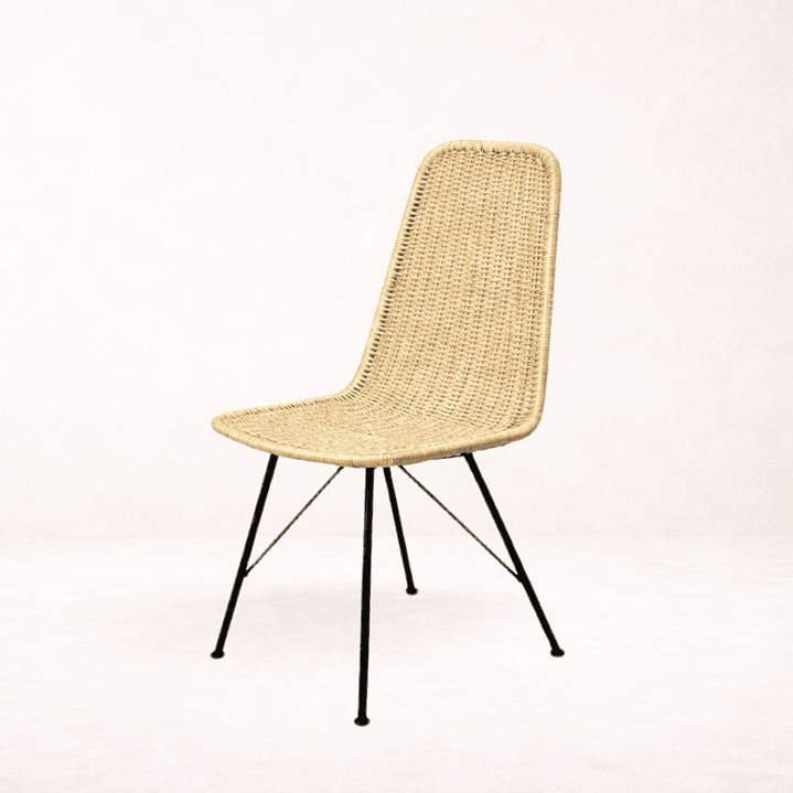 Silla tejida mimbre cocido 2