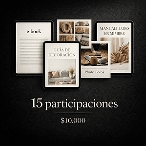 Pack Inspiración (x15 participaciones) – Sorteo tiempo limitado