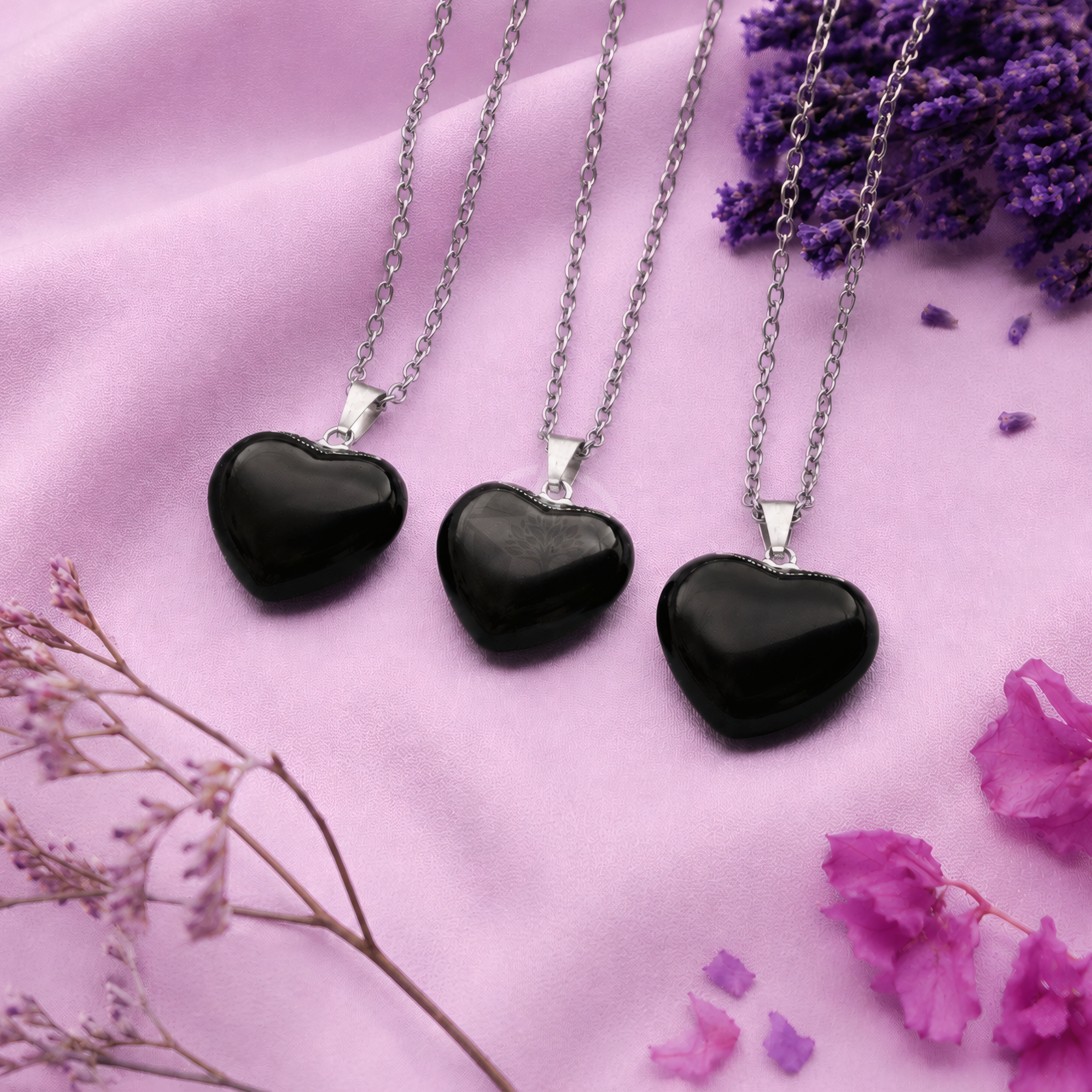Dije Corazón Obsidiana Mini 3
