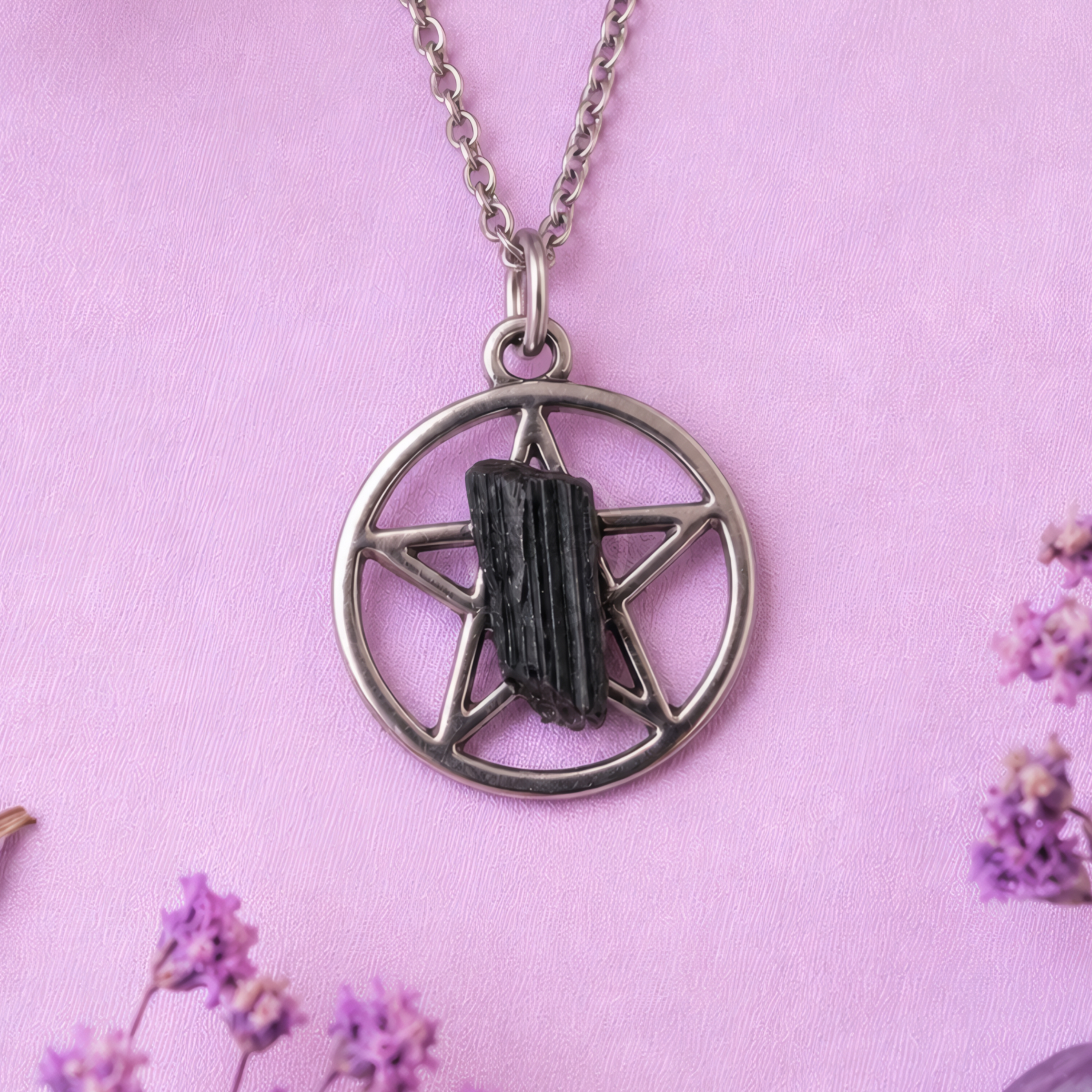 Dije Tetragramaton Con Turmalina Negra 1