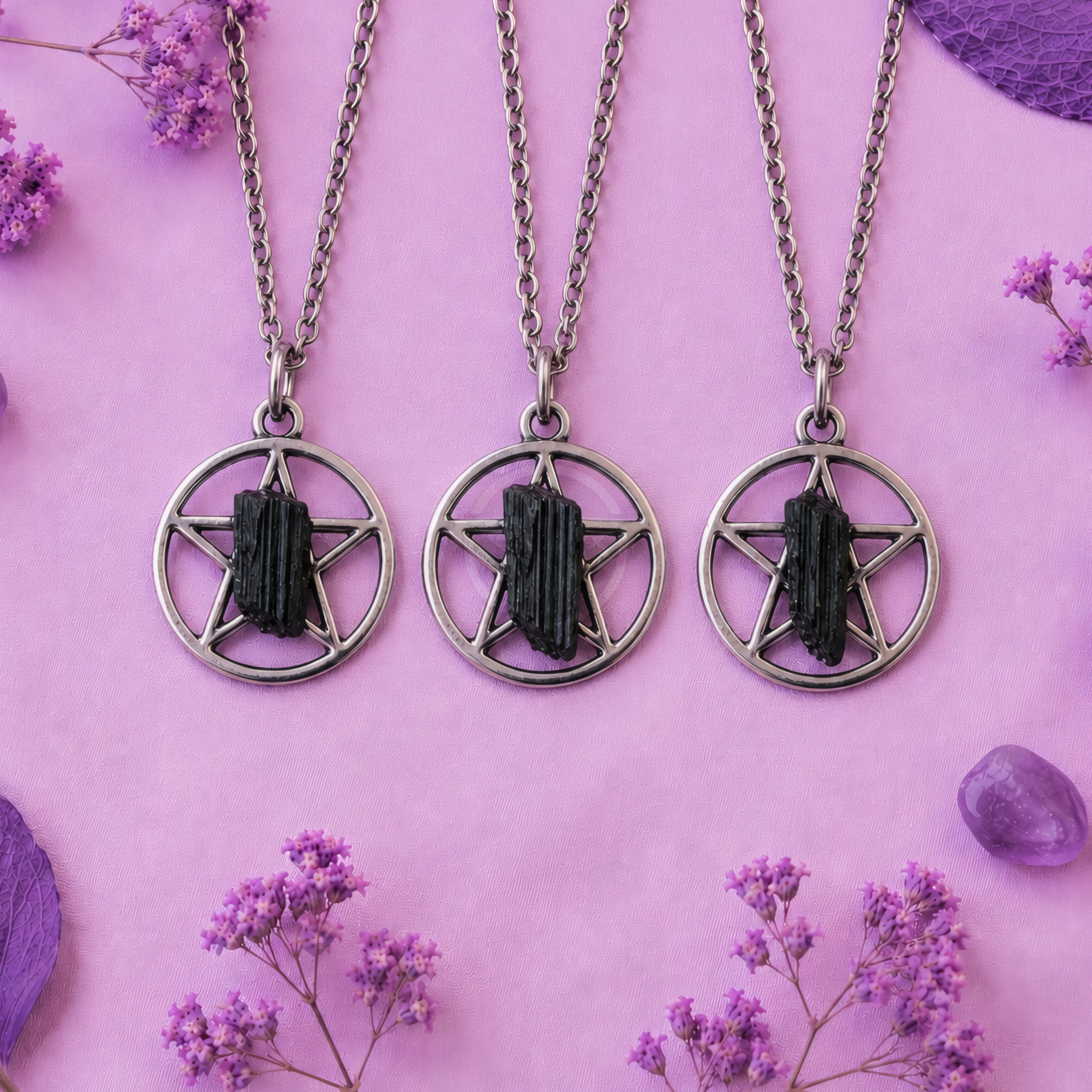 Dije Tetragramaton Con Turmalina Negra 2