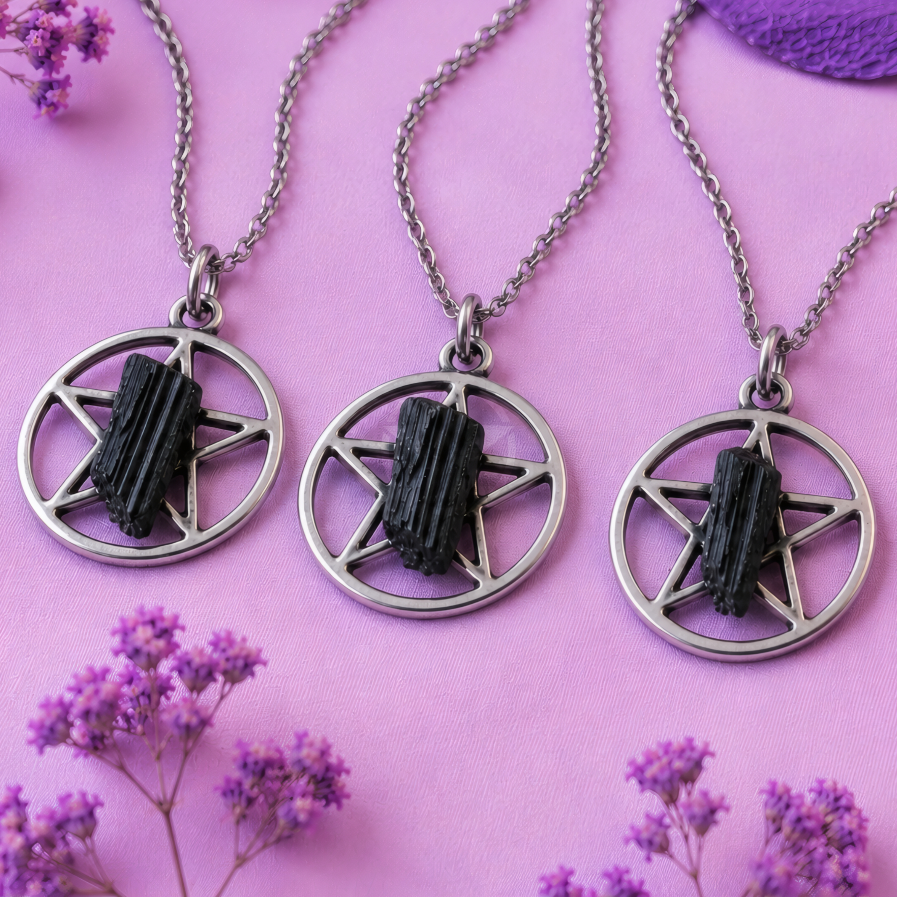 Dije Tetragramaton Con Turmalina Negra 3