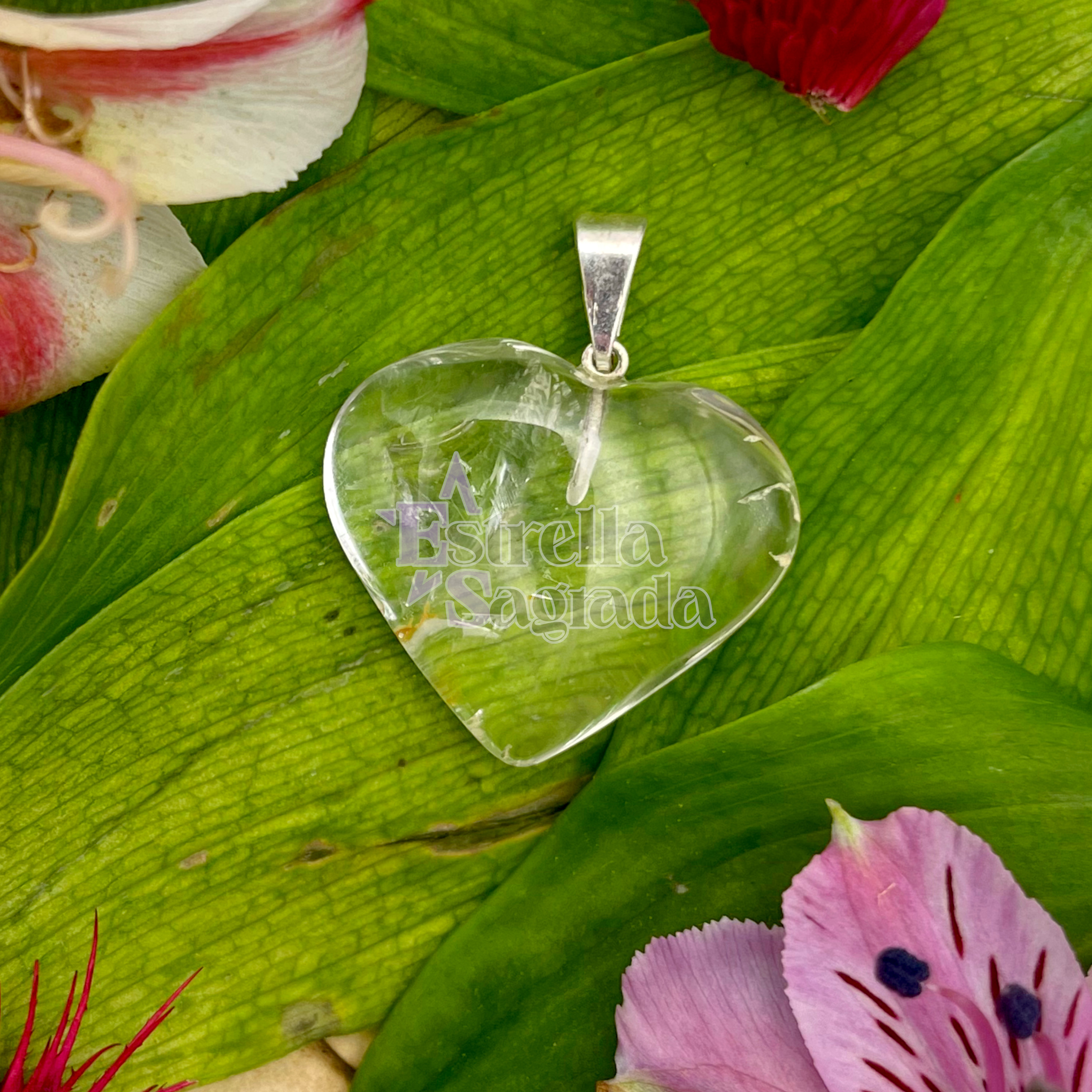 Dije Corazón Cuarzo Cristal 1