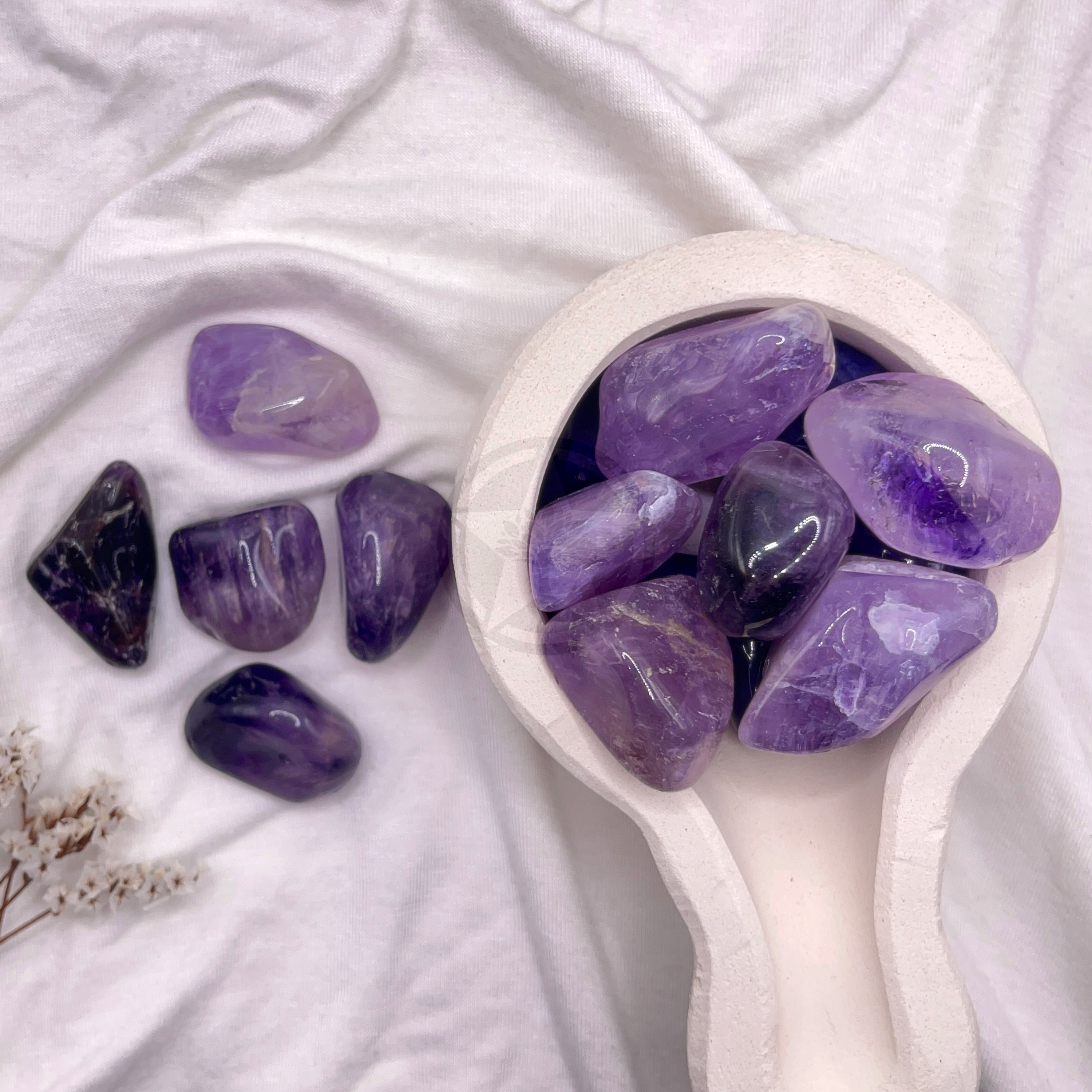 Piedra Amatista Rolada 100 Gramos 1