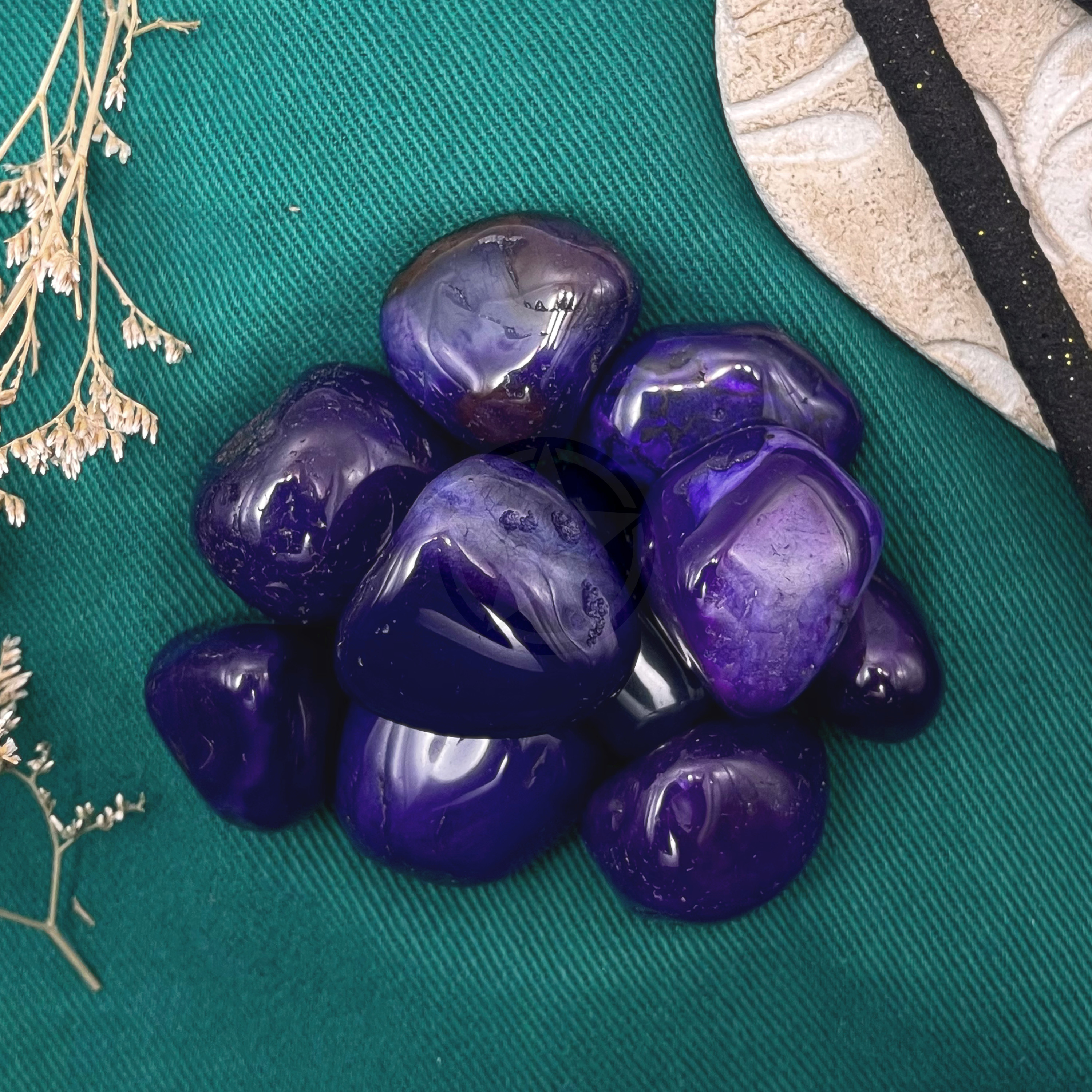 Piedra Ágata Violeta Rolada 100 Gramos 1