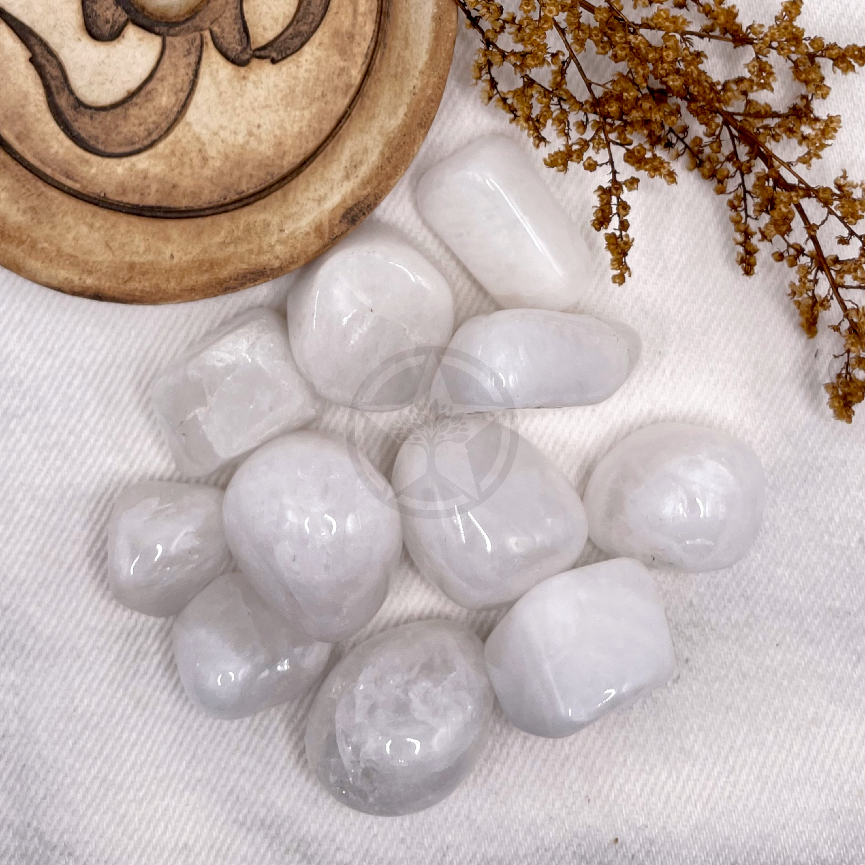 Piedra Cuarzo Blanco Rolado 100 Gramos 1