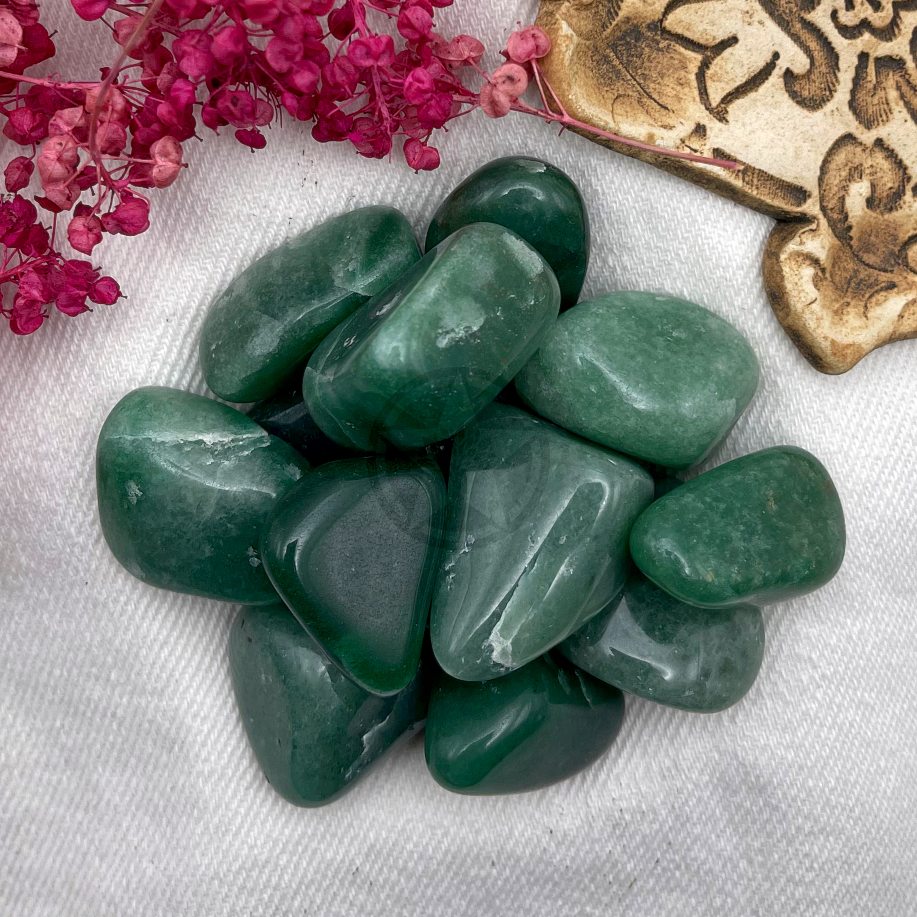 Piedra Cuarzo Verde Rolado 100 Gramos 1