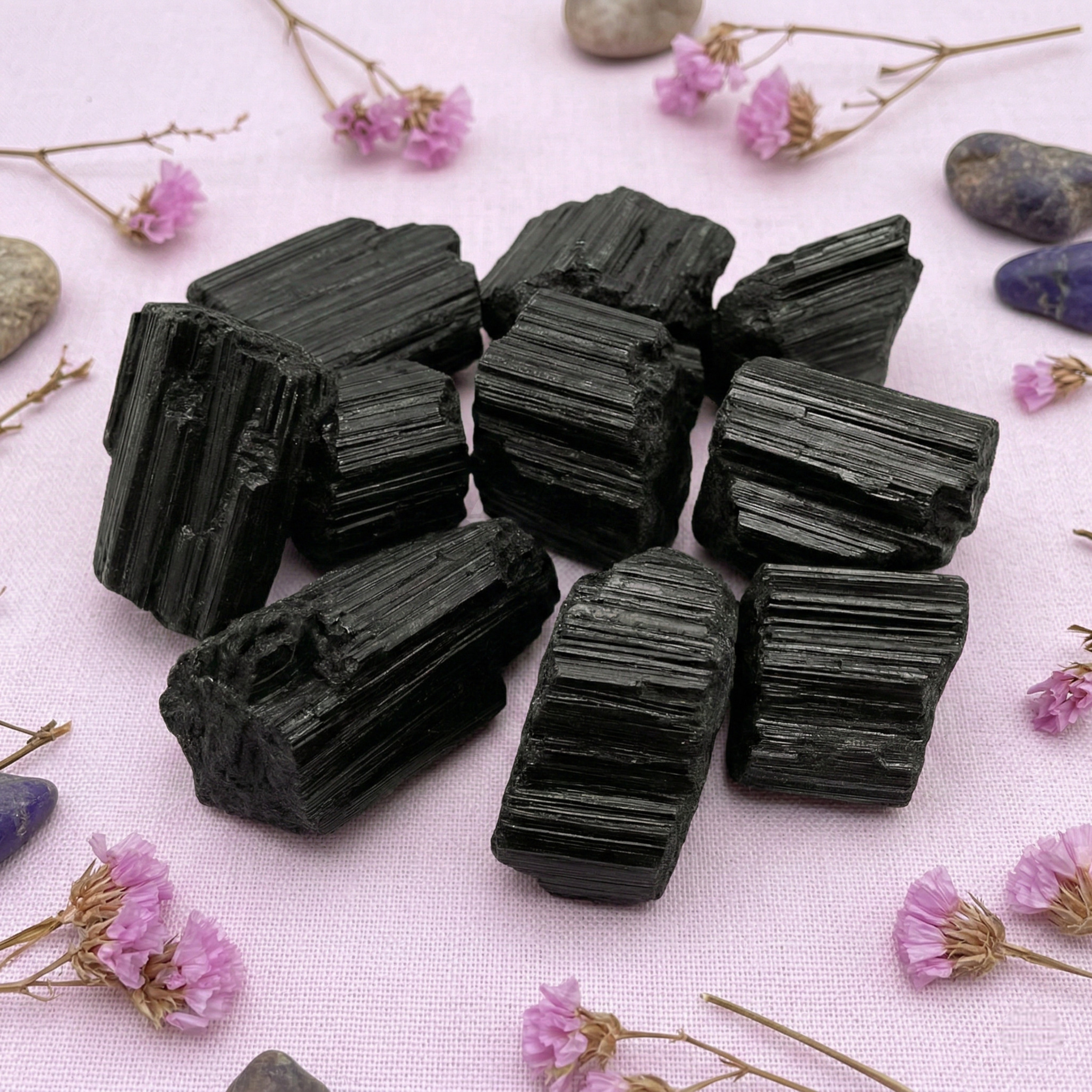 Piedra Turmalina Negra En Bruto 100 Gramos 1