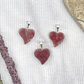 Dije Corazón Plano Cuarzo Rojo - Miniatura 1
