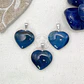 Dije Corazón Ágata Azul - Miniatura 1