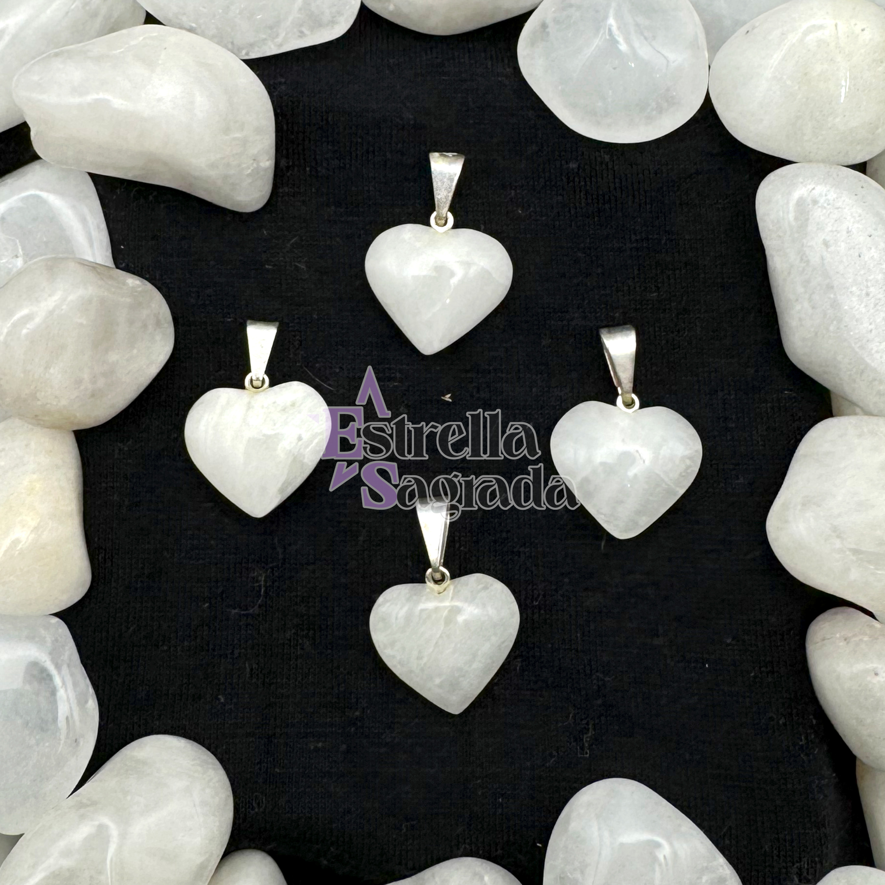Dije Corazón Cuarzo Blanco Mini 1