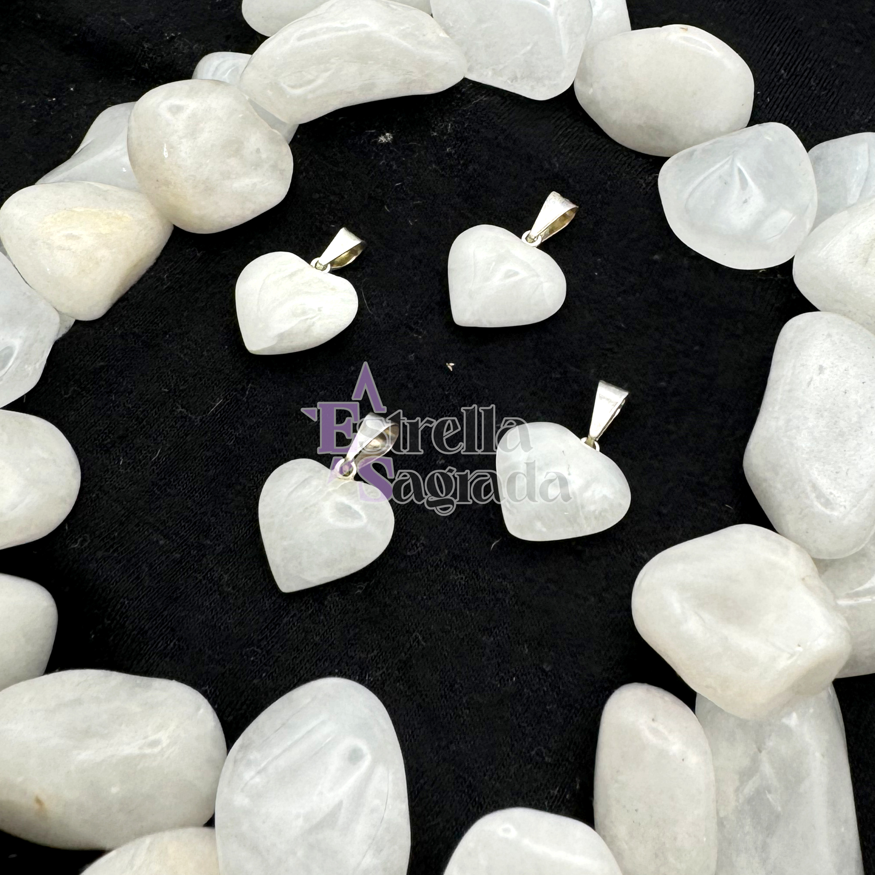 Dije Corazón Cuarzo Blanco Mini 2