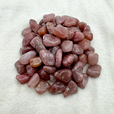Piedra Cuarzo Rojo Rolado 100 Gramos