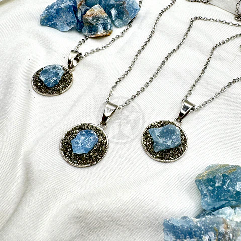 Collar Celestial Onix Cielo Pirita