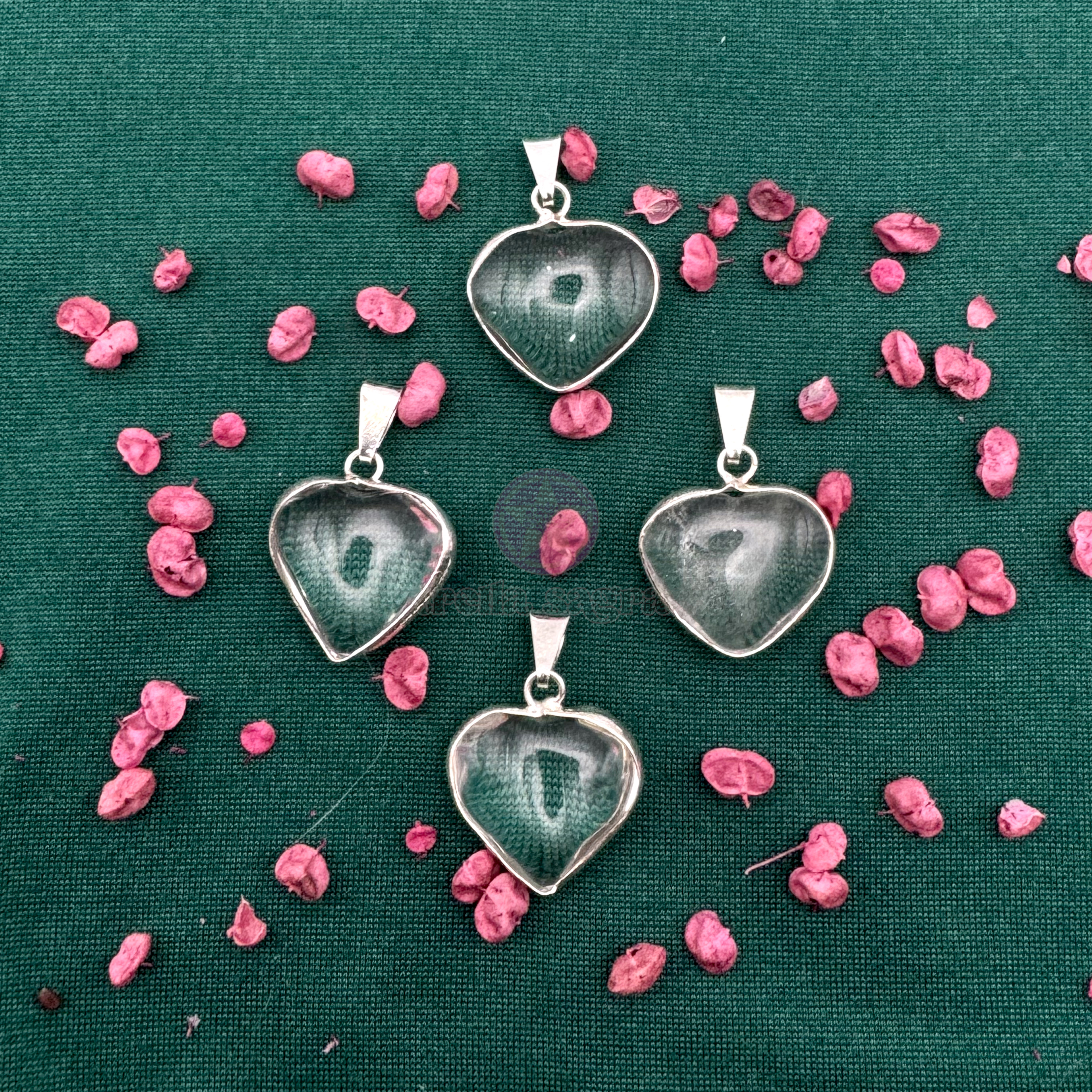 Dije Corazón Cuarzo Cristal Con Virola Mini 1