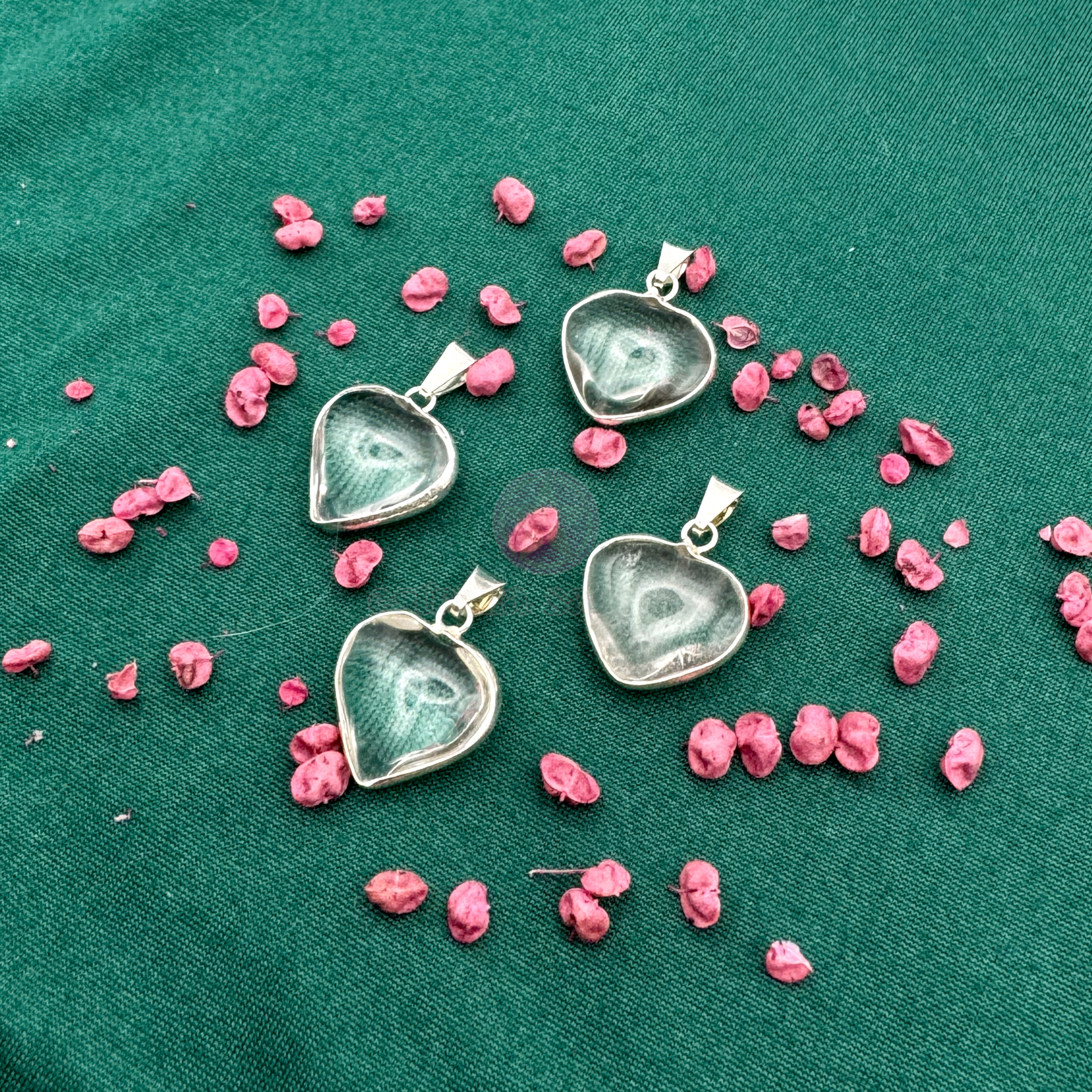 Dije Corazón Cuarzo Cristal Con Virola Mini 2