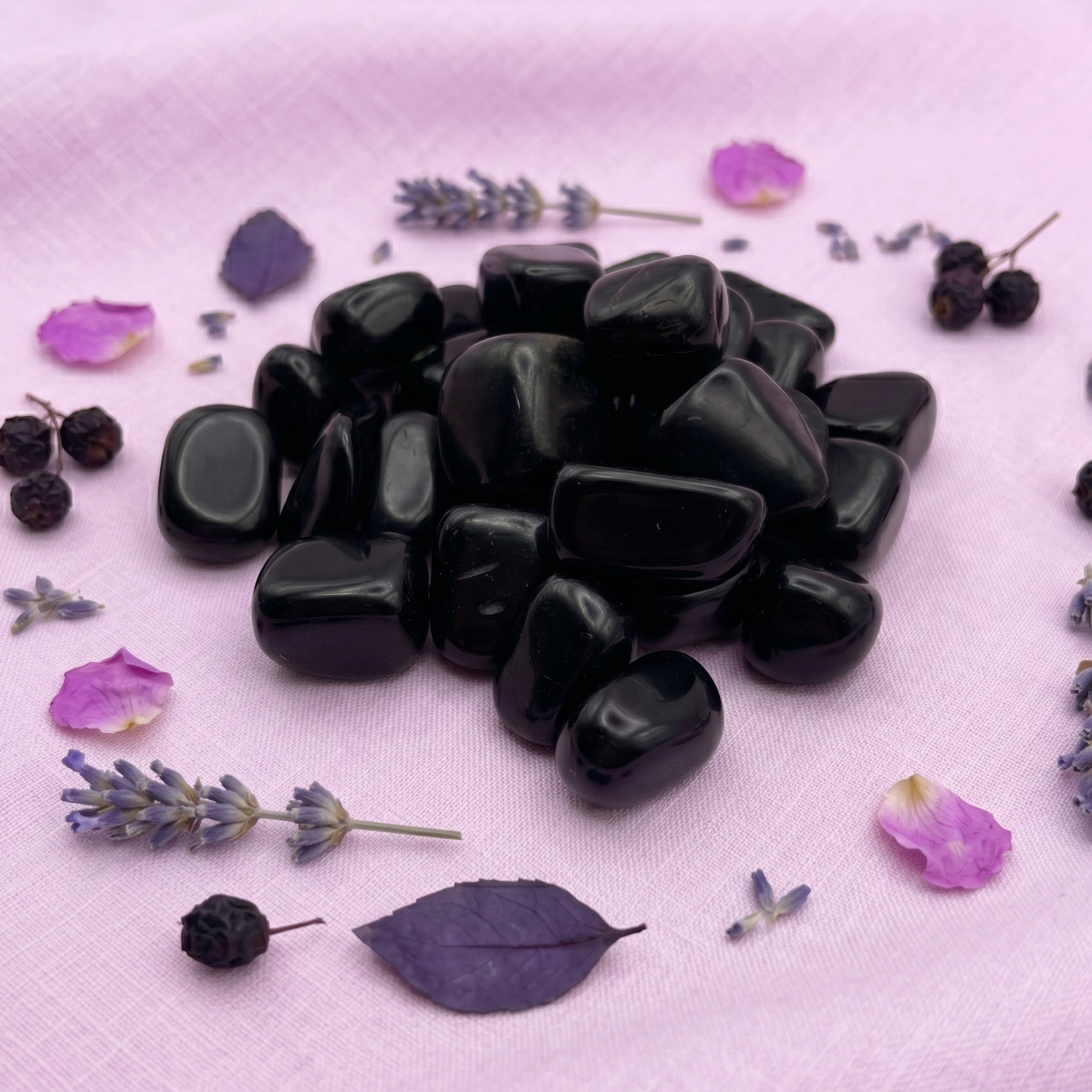 Piedra Obsidiana Rolada 100 Gramos 2
