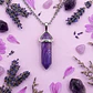 Dije Biterminal De Ágata Violeta - Miniatura 1