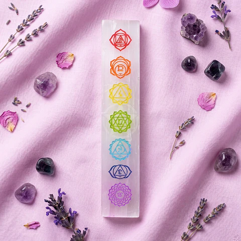 Tabla De Selenita 7 Chakras