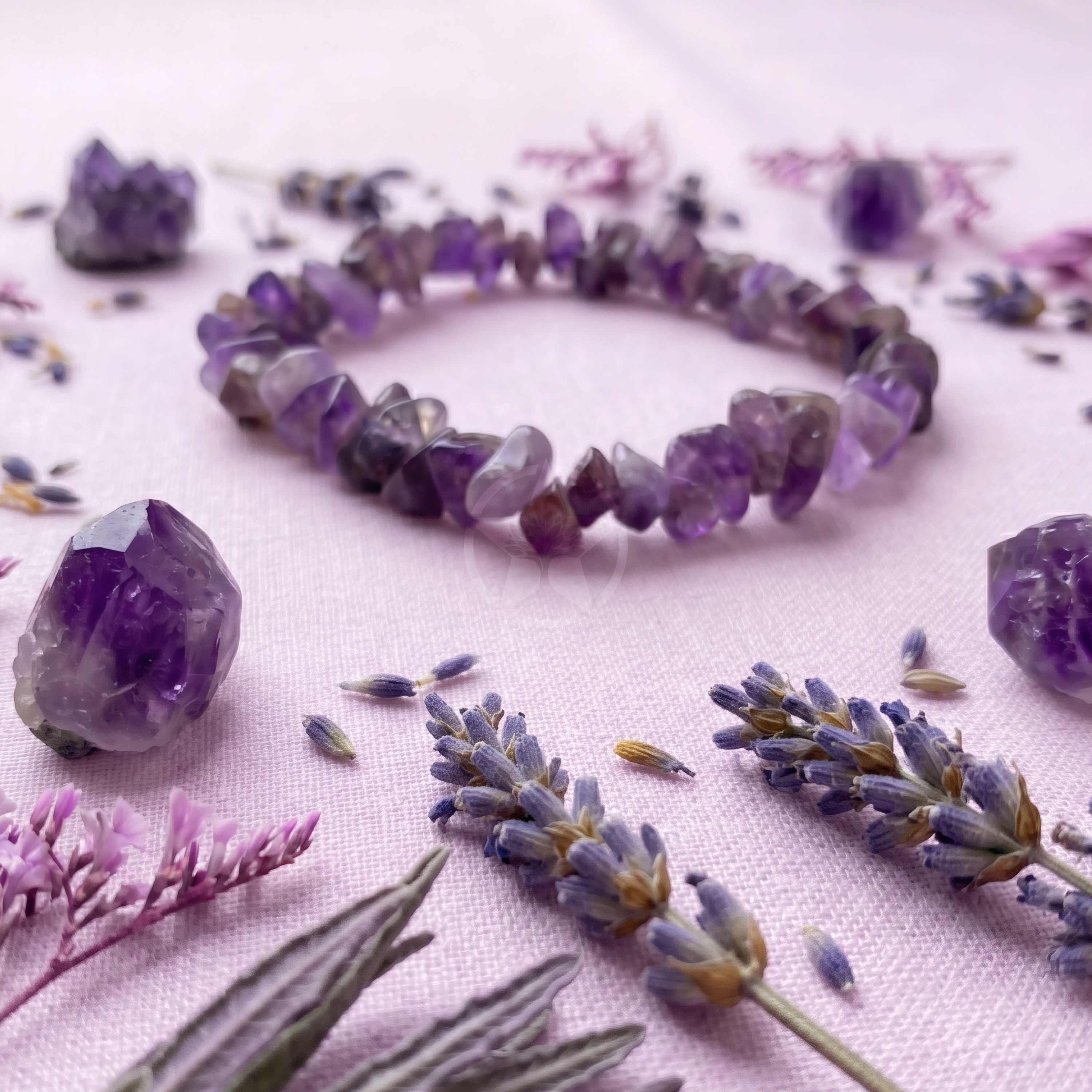 Pulsera Elastizada Piedra Amatista 3