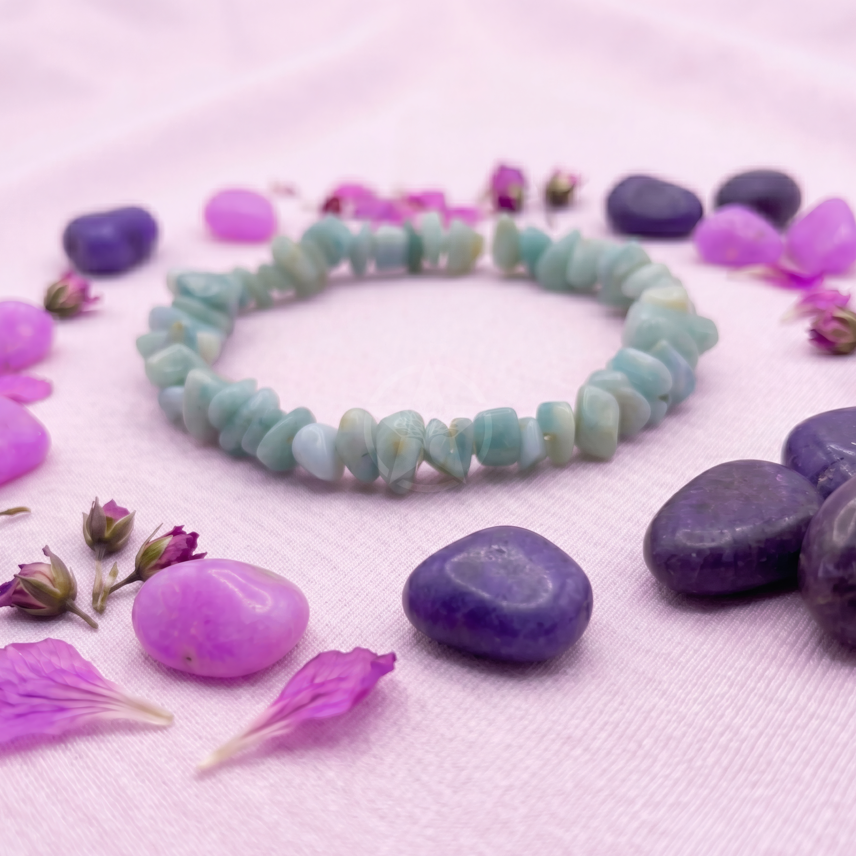 Pulsera Elastizada Piedra Amazonita 3