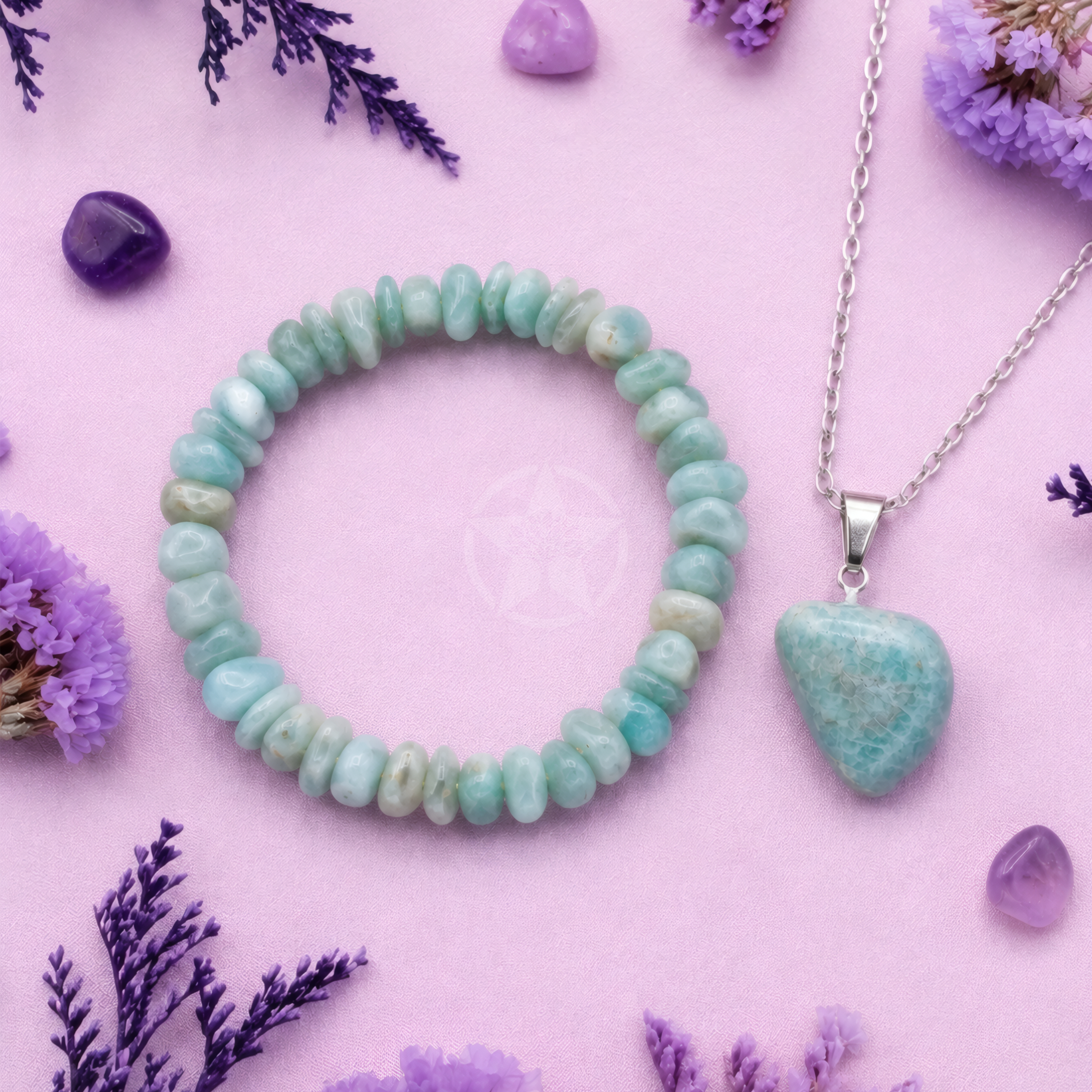 Combo Amazonita Dije Y Pulsera 1