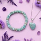 Combo Amazonita Dije Y Pulsera - Miniatura 1