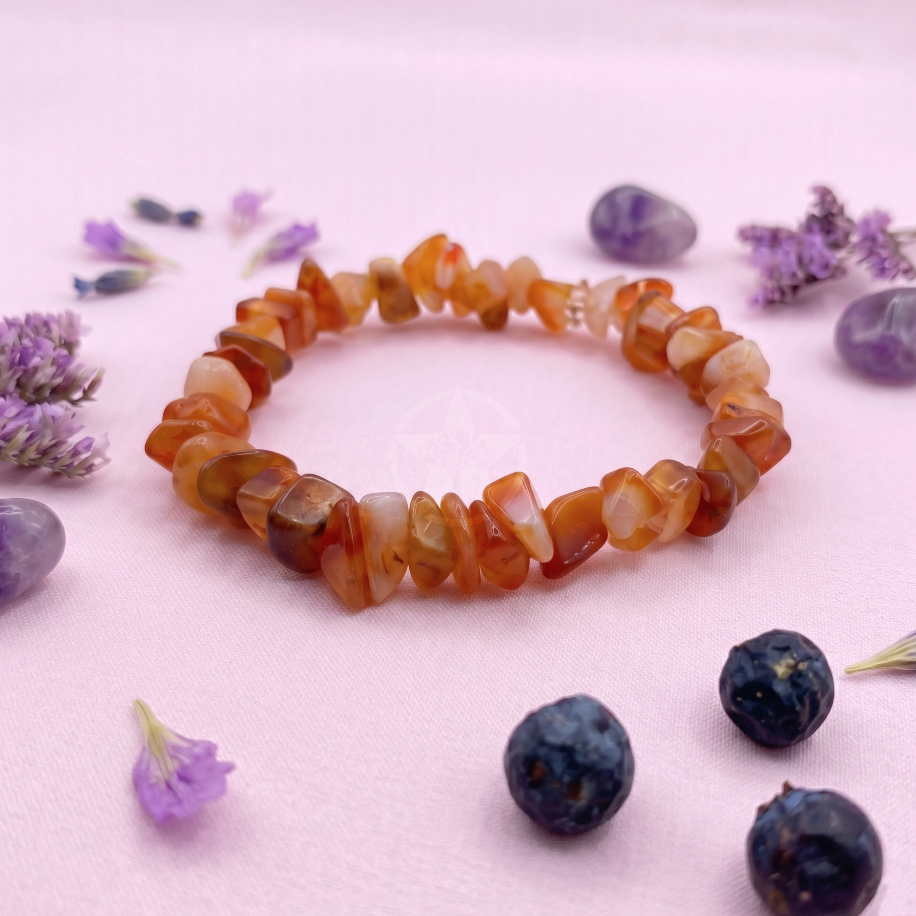 Pulsera Elastizada Piedra Cornalina 3