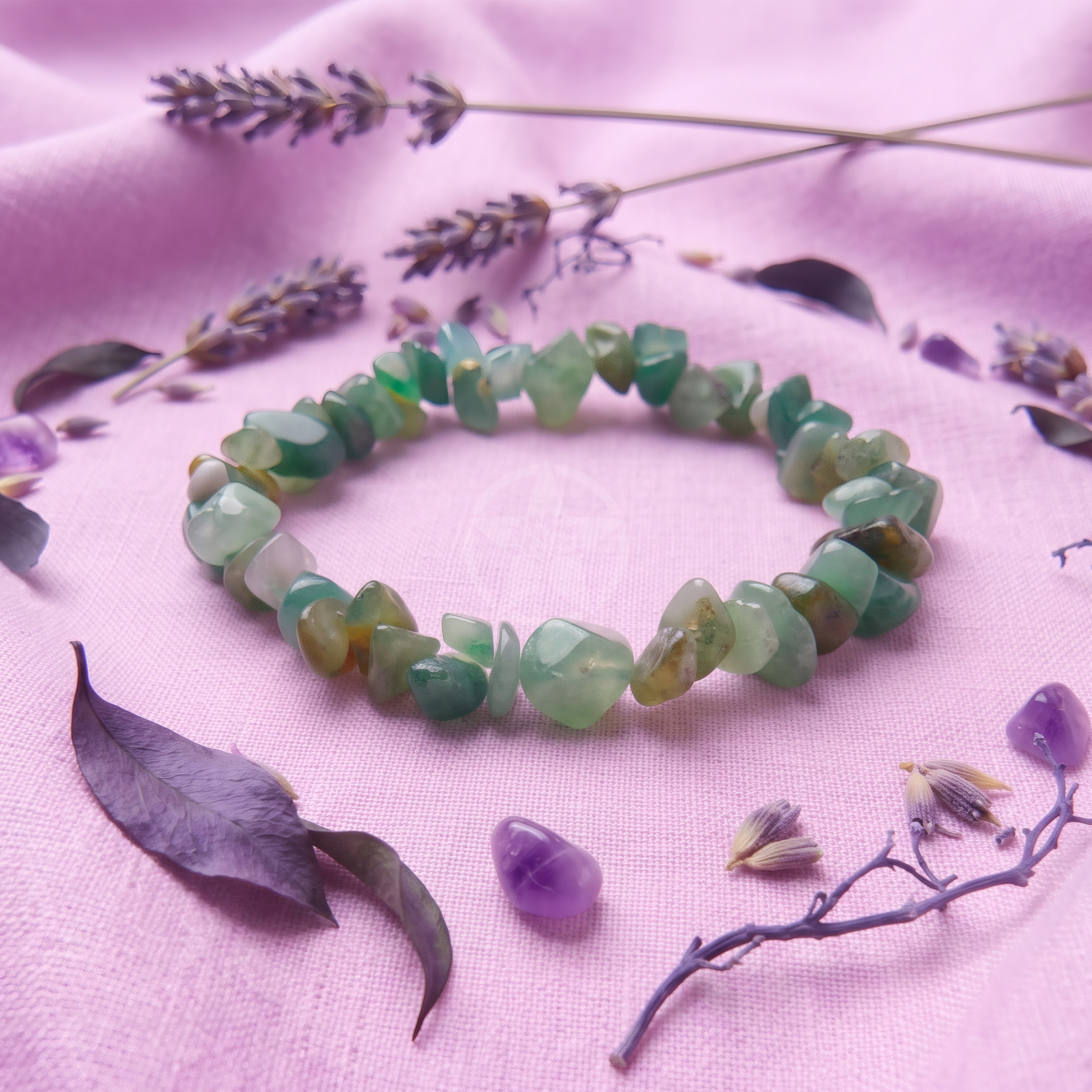 Pulsera Elastizada Ágata Verde 3