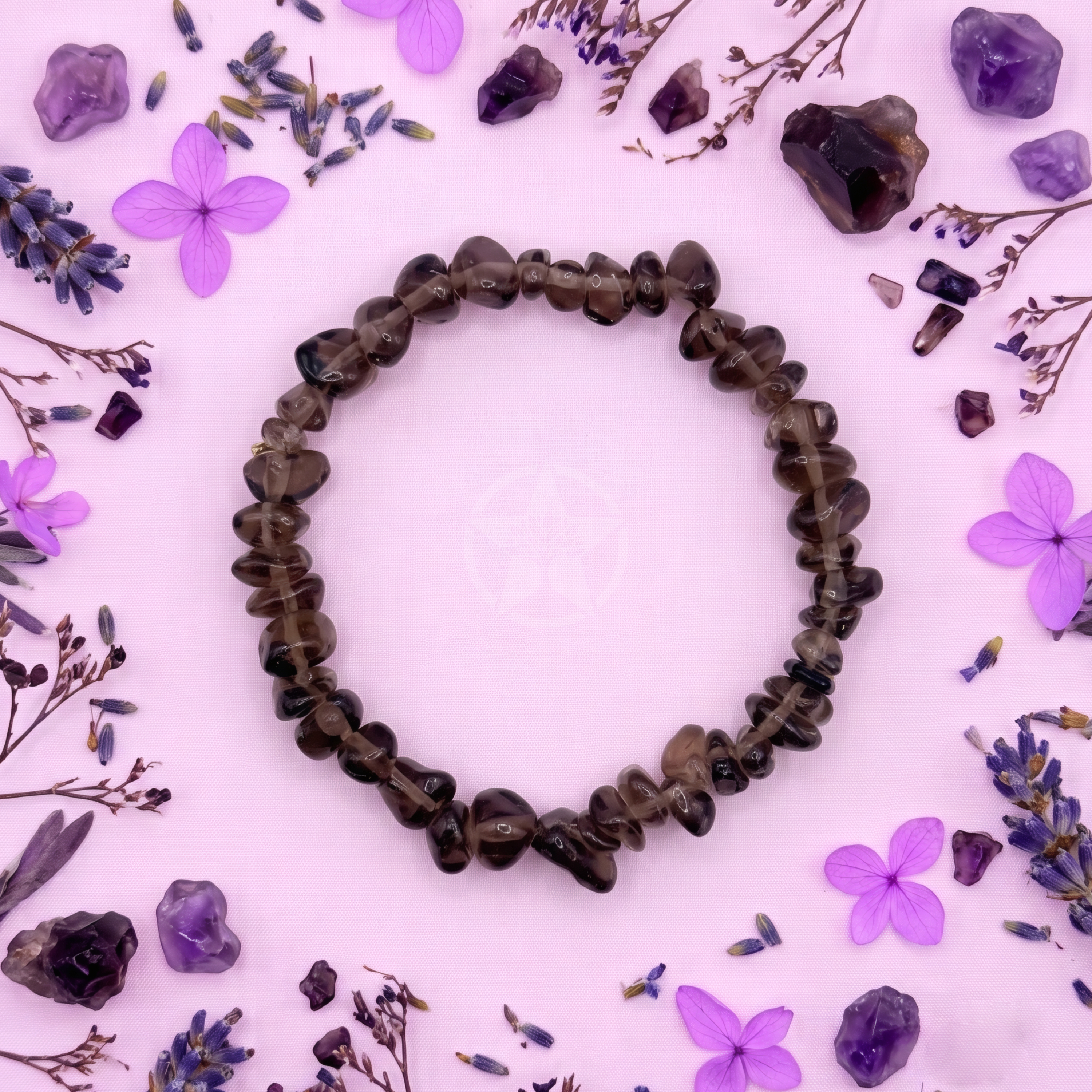 Pulsera Elastizada Cuarzo Ahumado 1