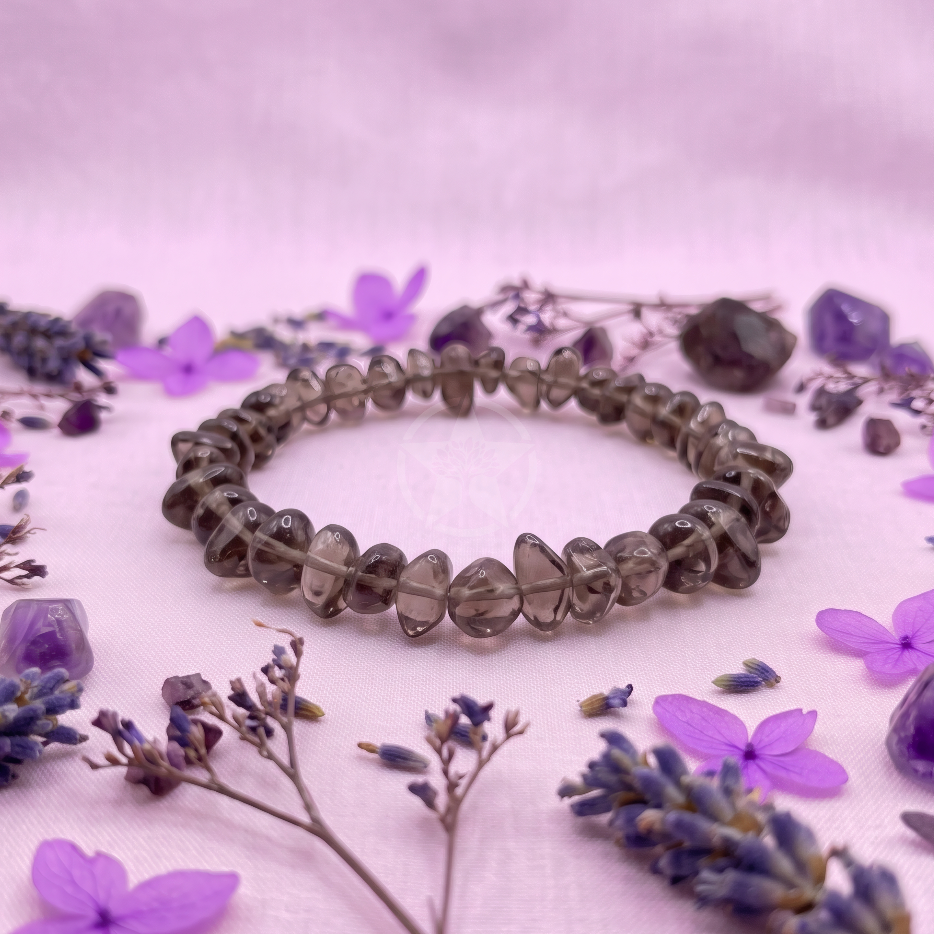 Pulsera Elastizada Cuarzo Ahumado 3