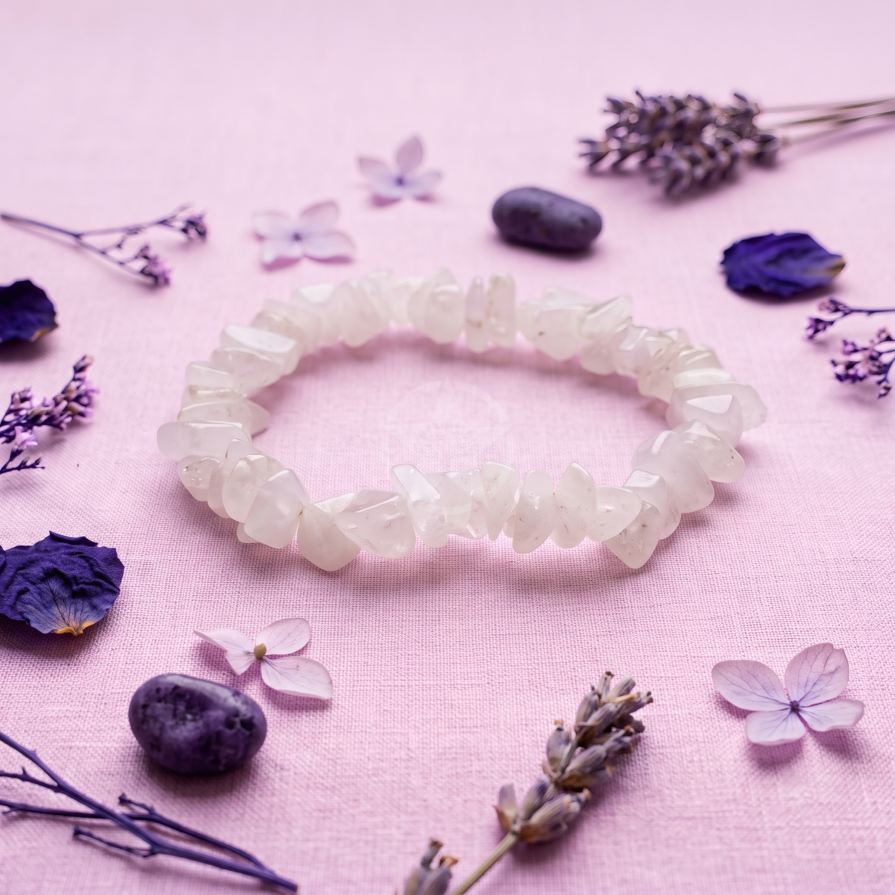 Pulsera Elastizada Cuarzo Blanco 2