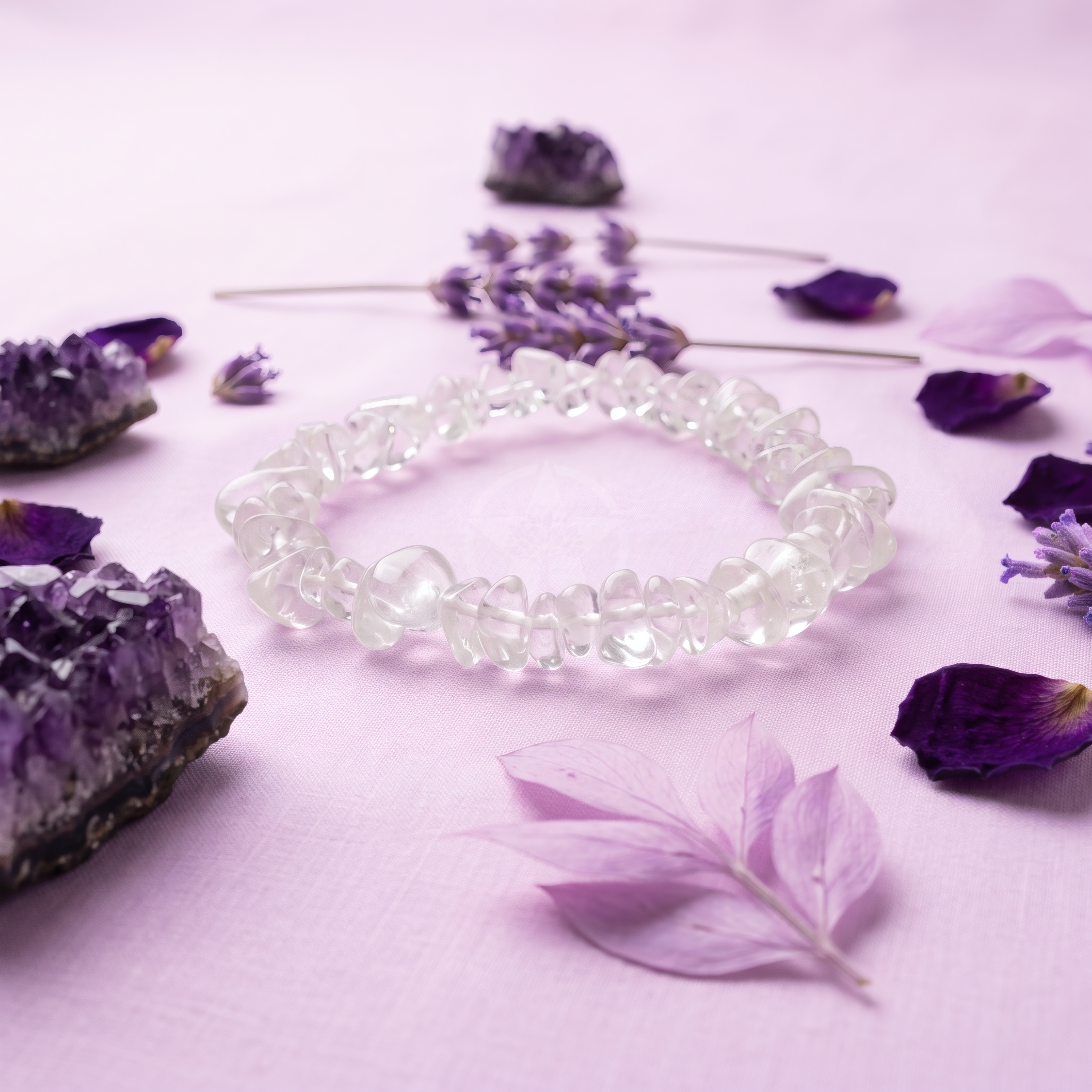 Pulsera Elastizada Cuarzo Cristal 3