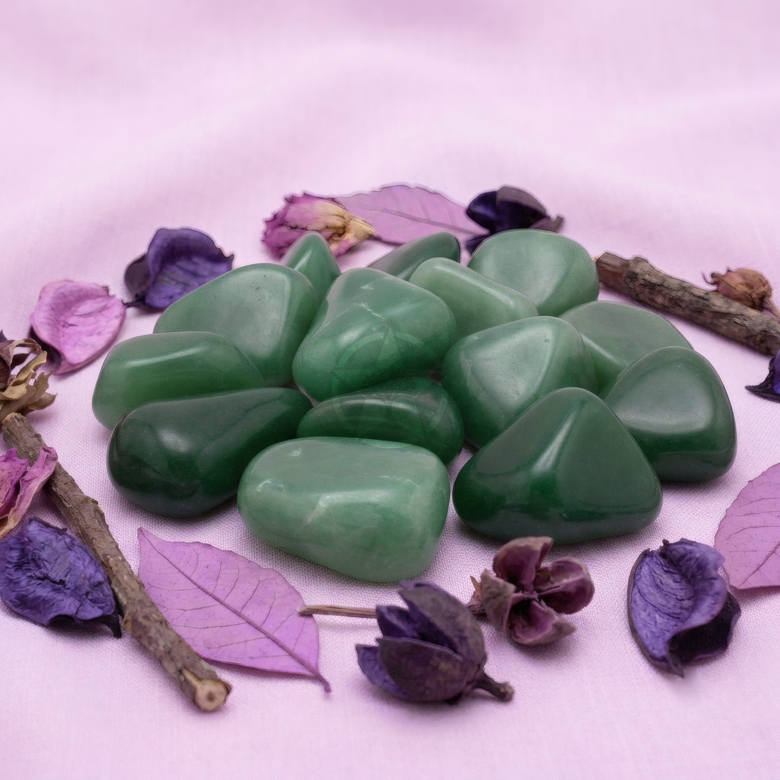 Piedra Cuarzo Verde Rolado 2