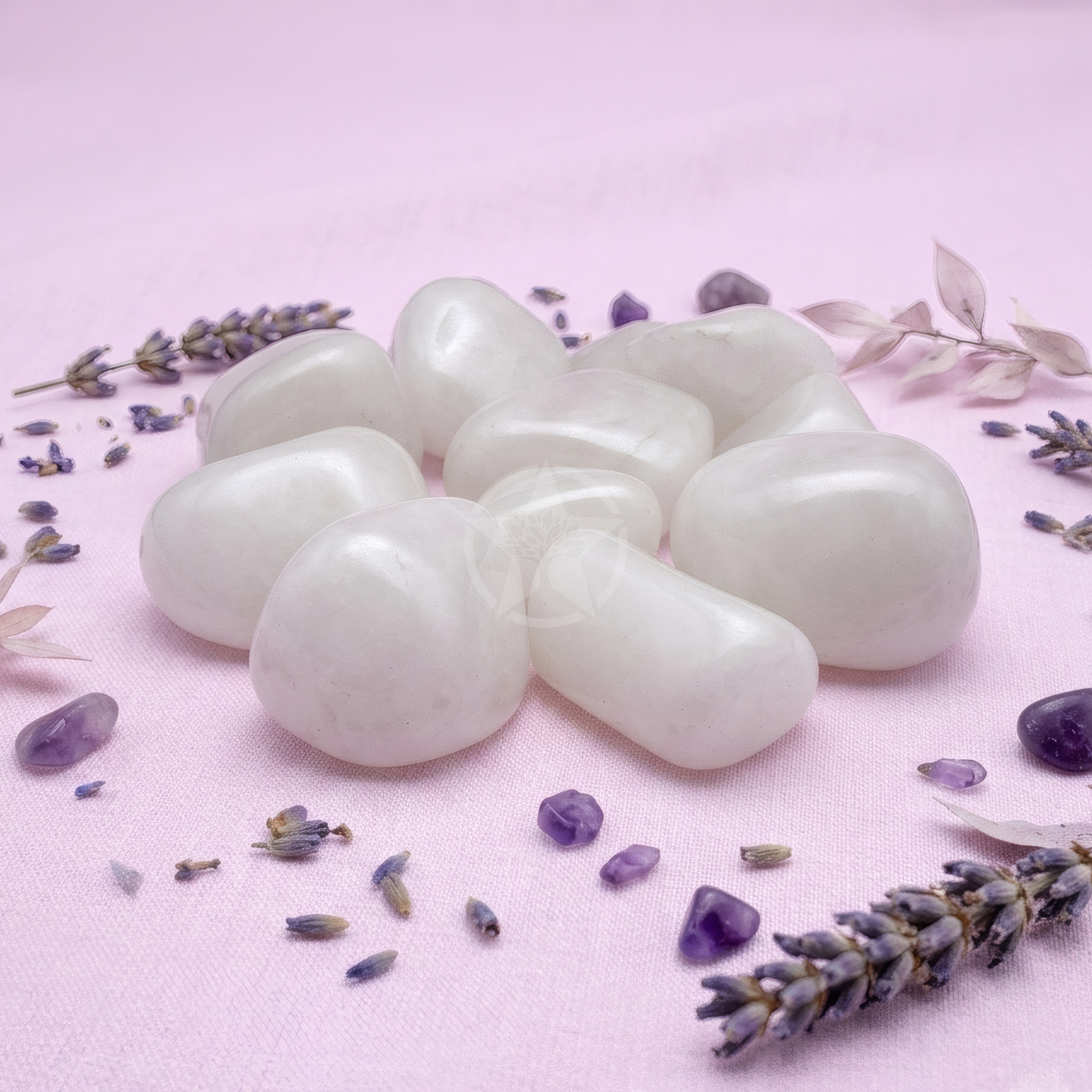 Piedra Cuarzo Blanco Rolado 2