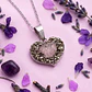 Collar Corazón De Atracción Cuarzo Rosa Pirita - Miniatura 1