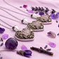 Collar Corazón De Atracción Cuarzo Rosa Pirita - Miniatura 3