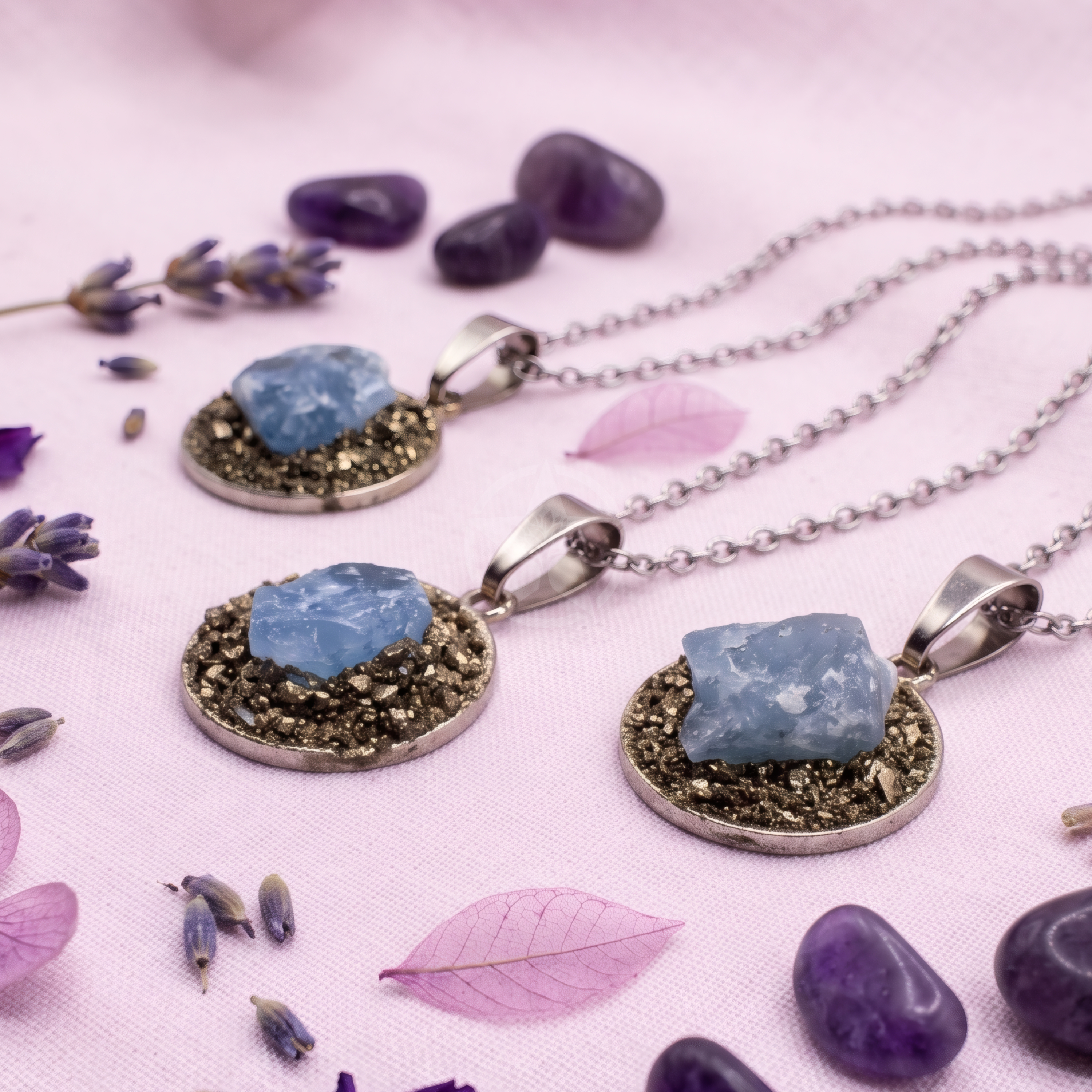 Collar Celestial Onix Cielo Pirita 3