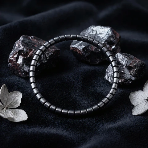 Pulsera Enfoque De Hematite Natural