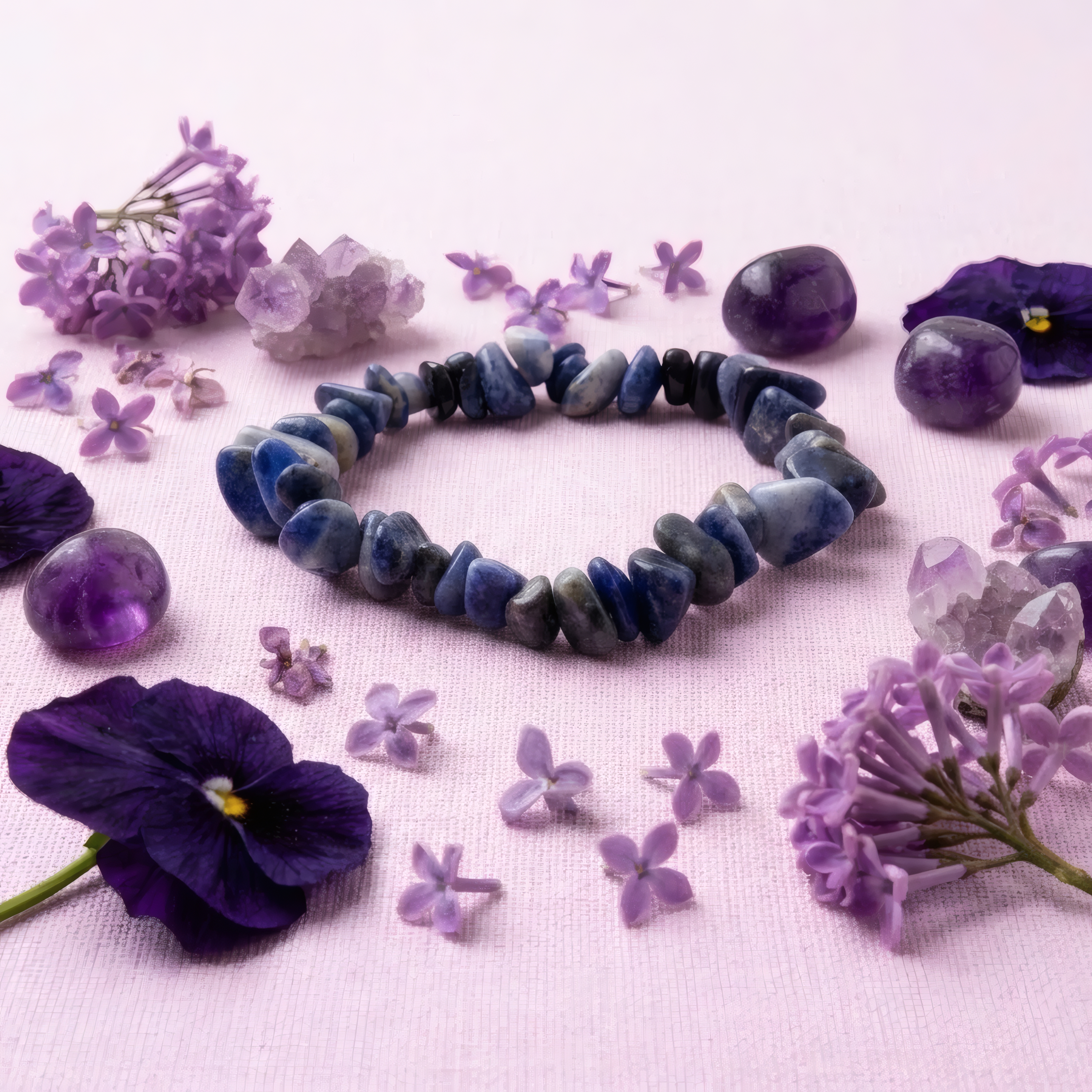 Pulsera Elastizada Piedra Sodalita 3