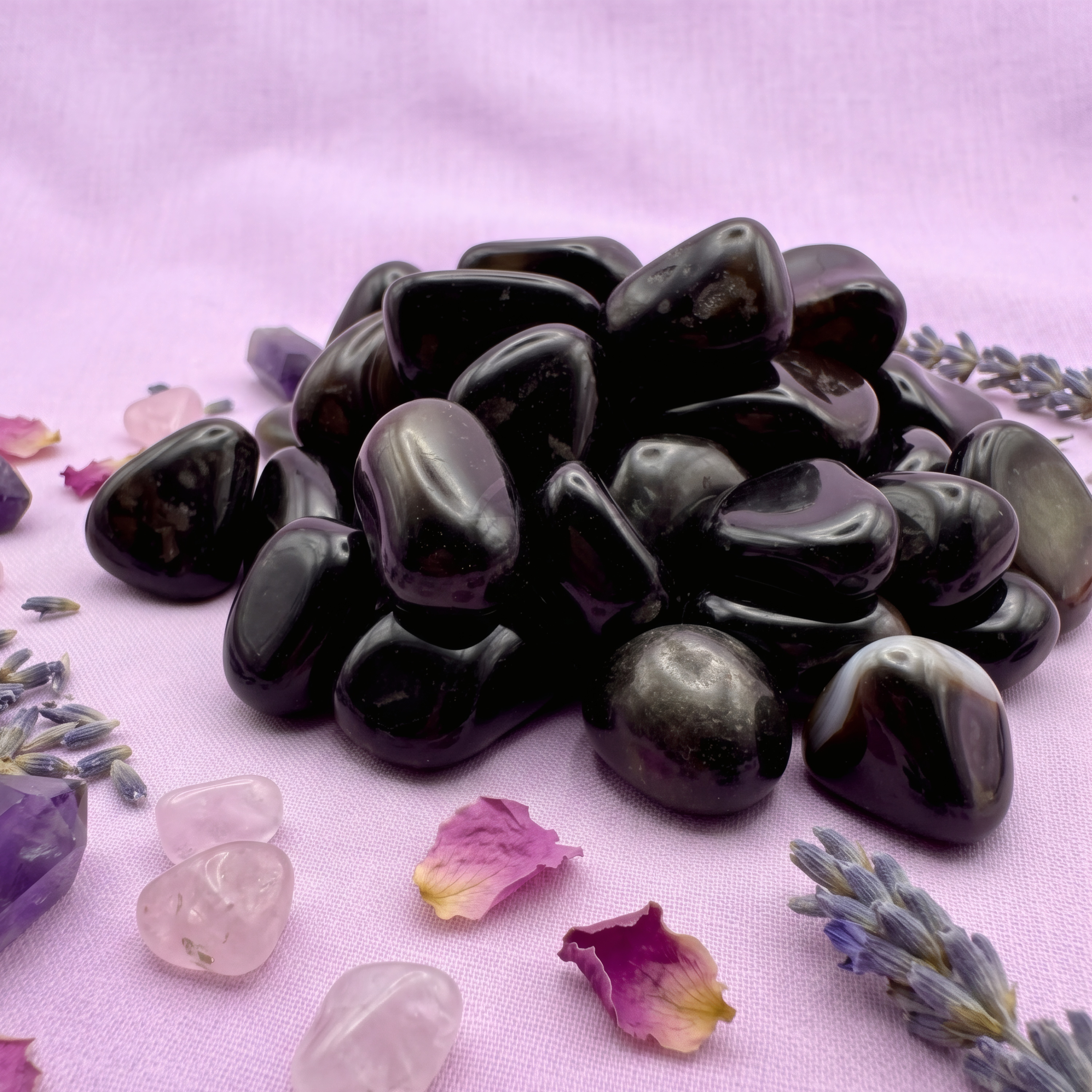 Piedra Ágata Negra Rolada 3