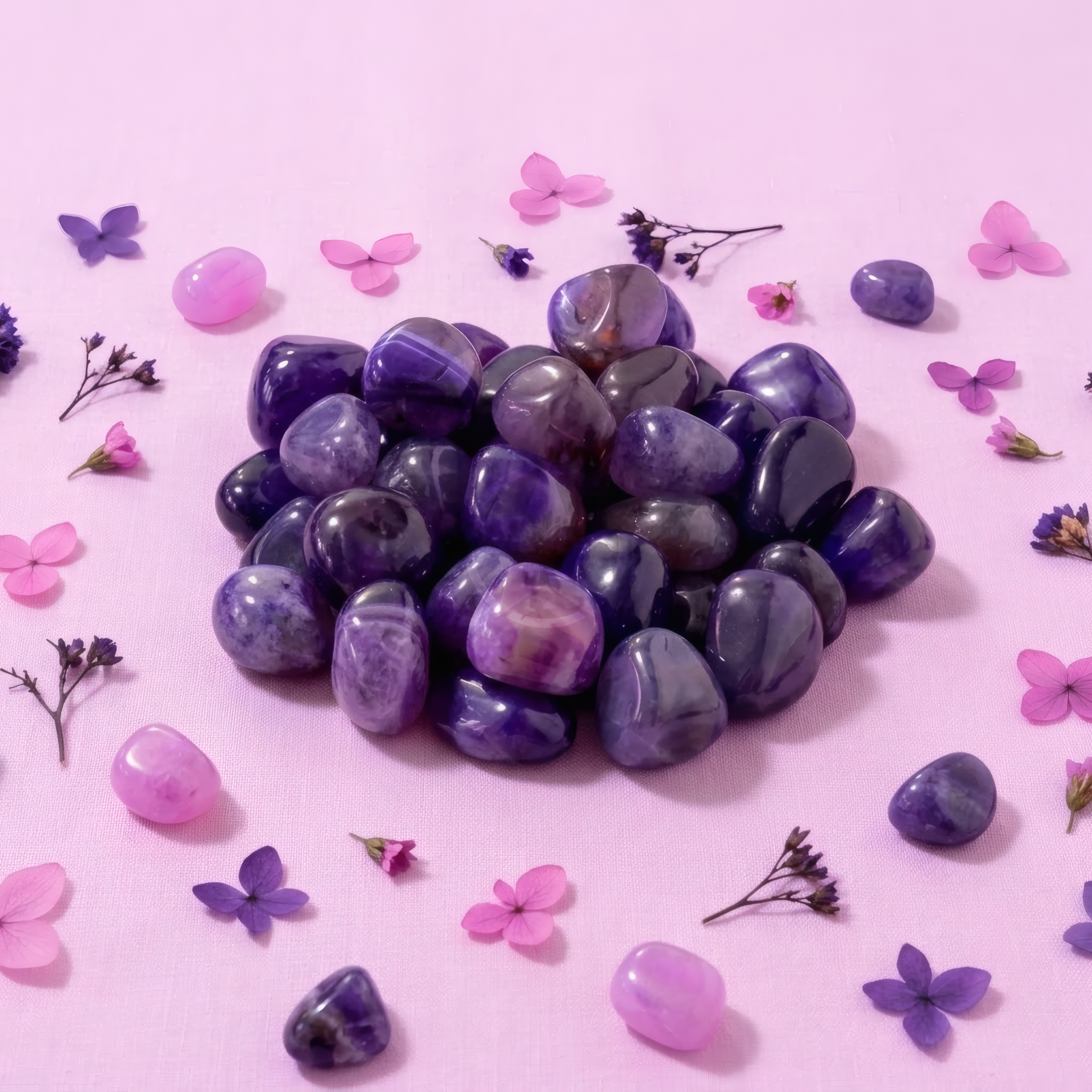 Piedra Ágata Violeta Rolada 2
